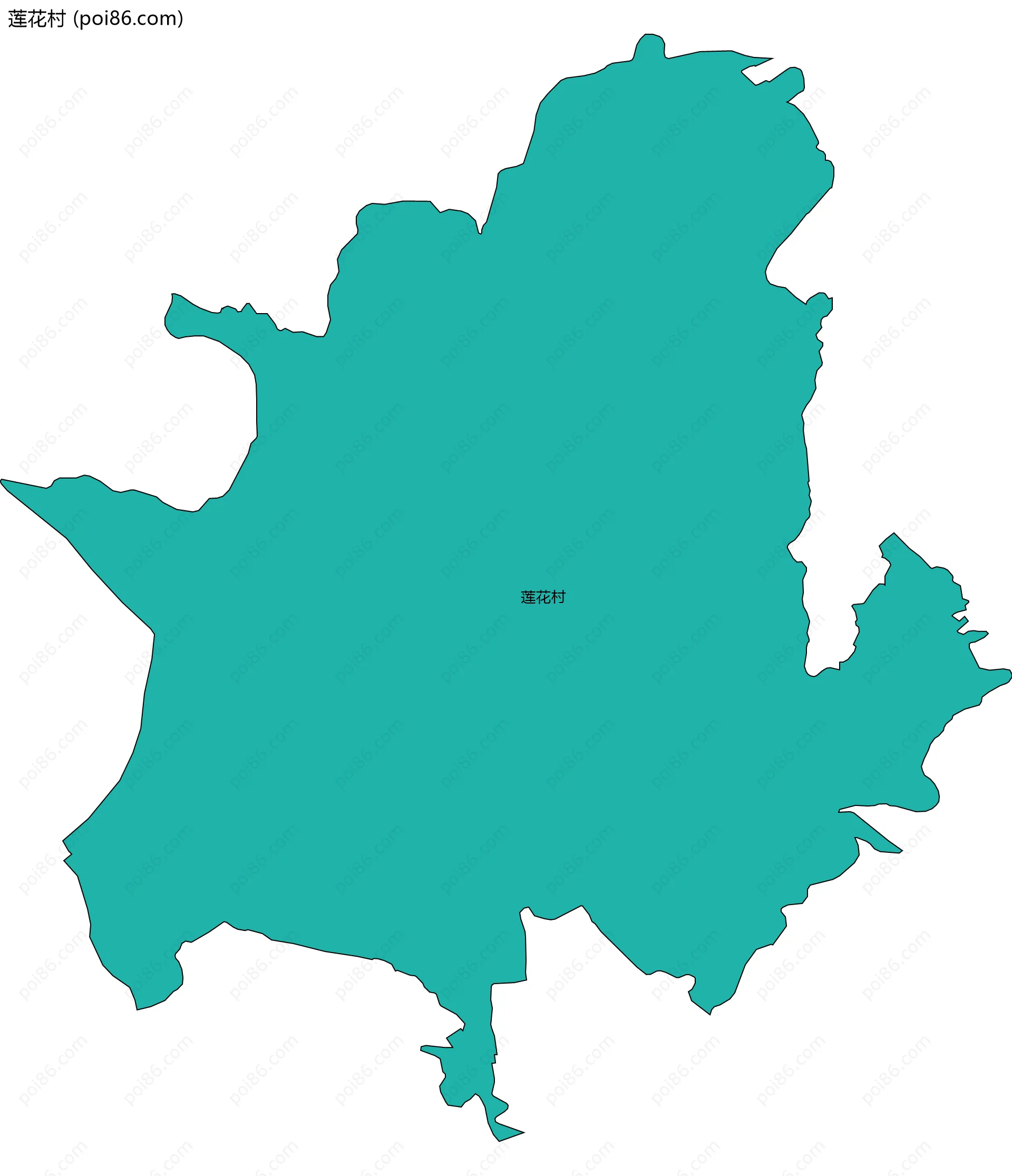 莲花村边界地图