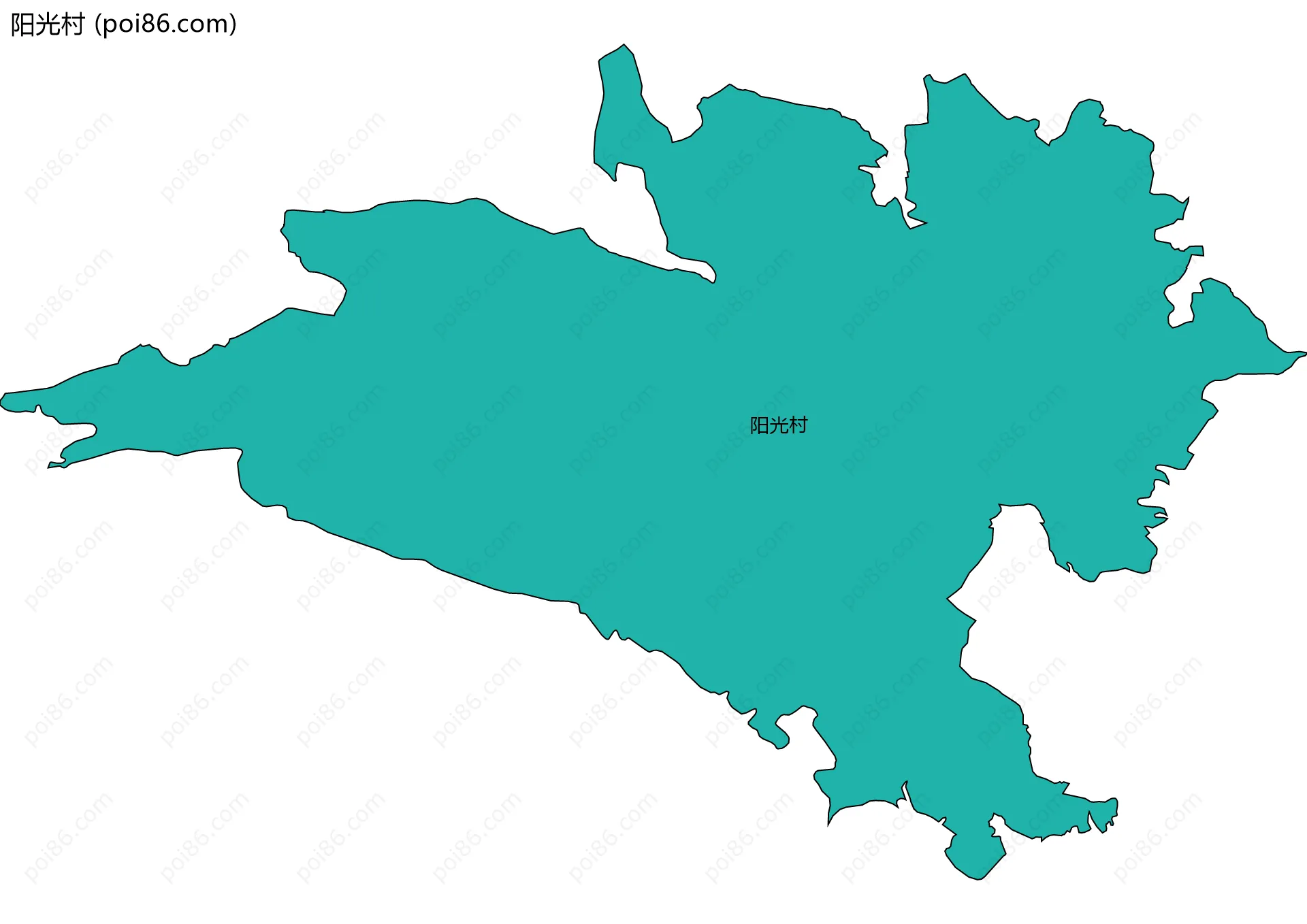 阳光村边界地图
