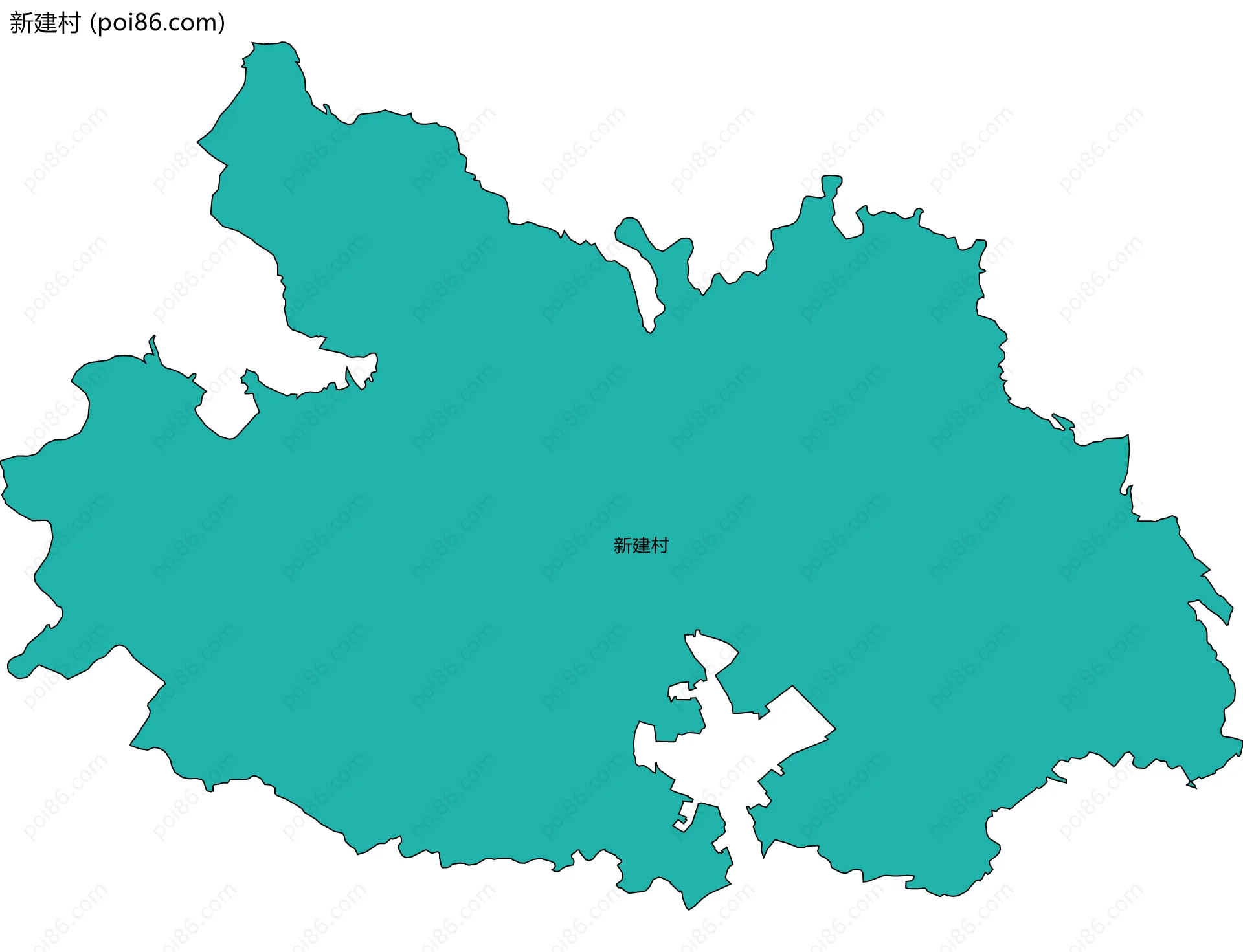 新建村边界地图