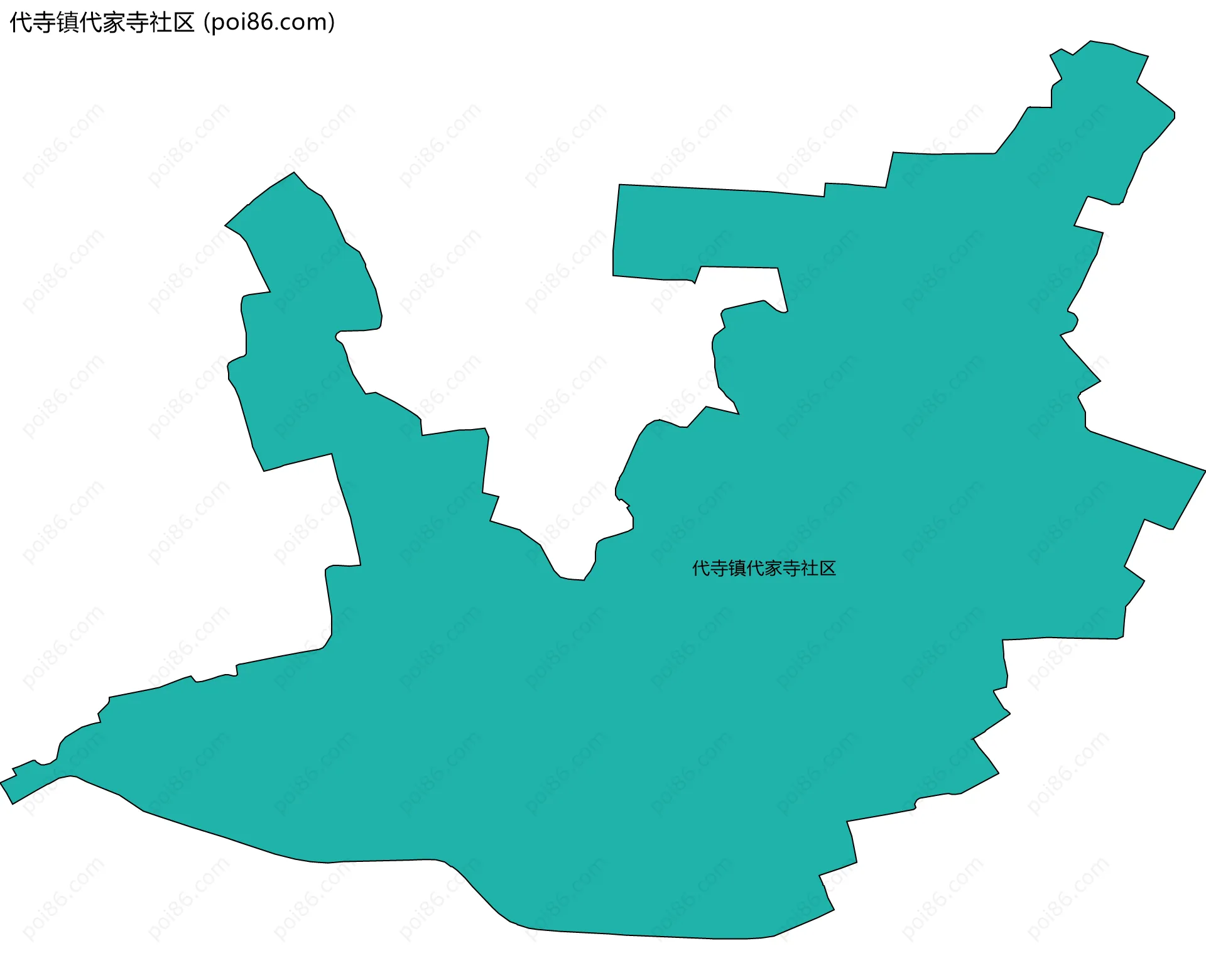 代寺镇代家寺社区边界地图