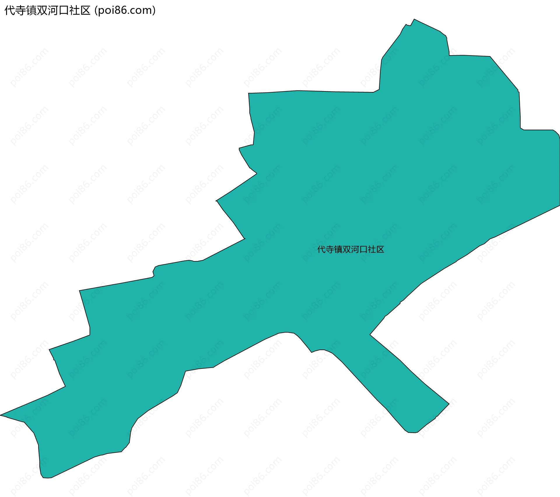 代寺镇双河口社区边界地图