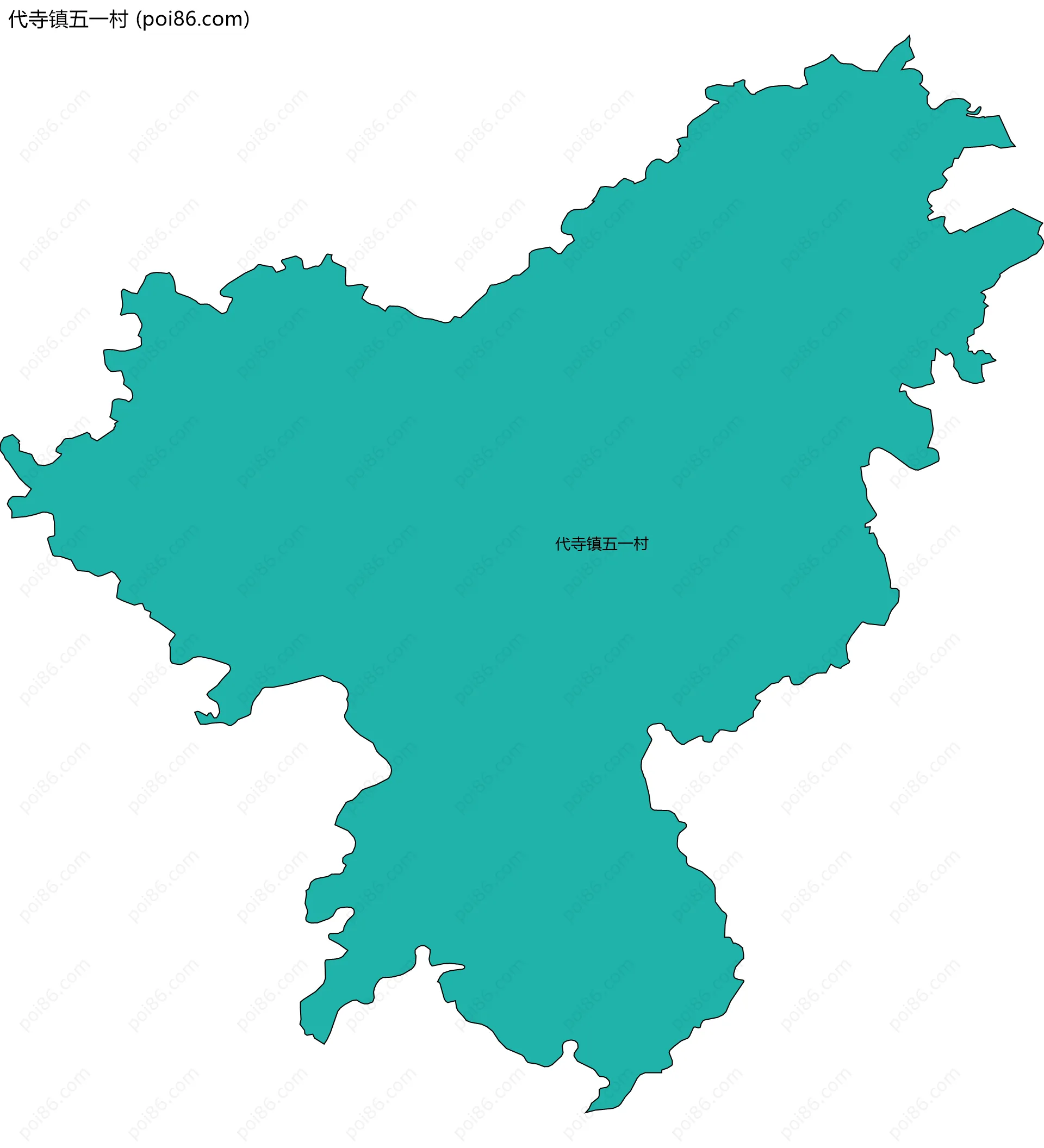 代寺镇五一村边界地图