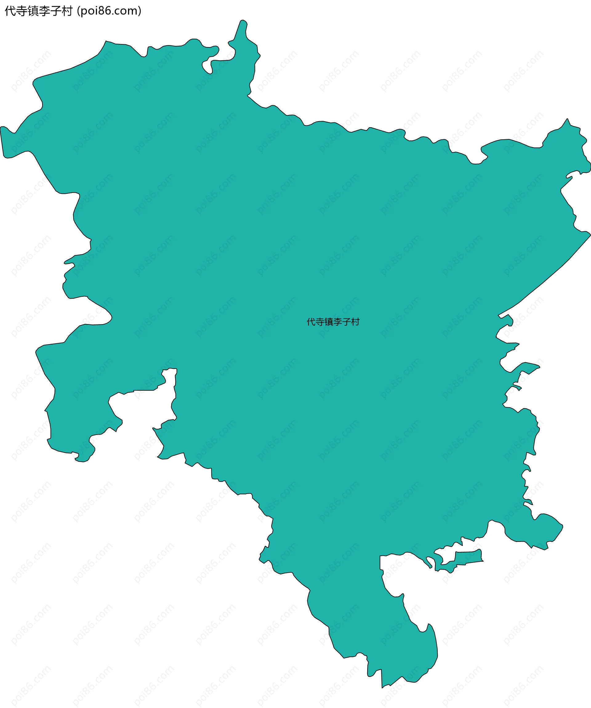 代寺镇李子村边界地图