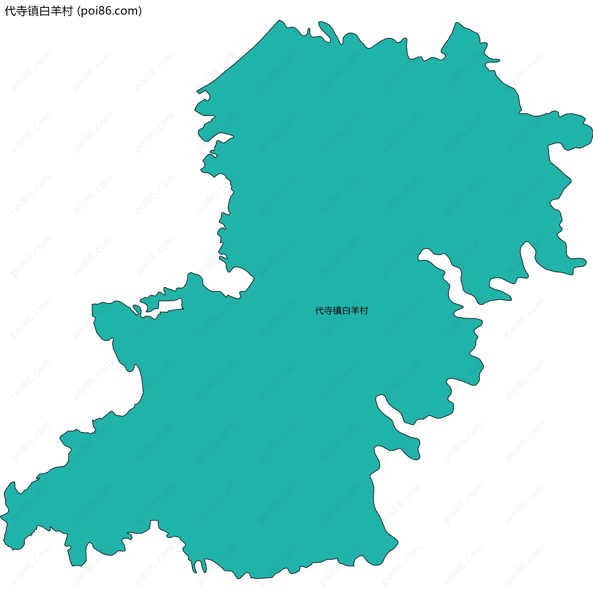代寺镇白羊村边界地图