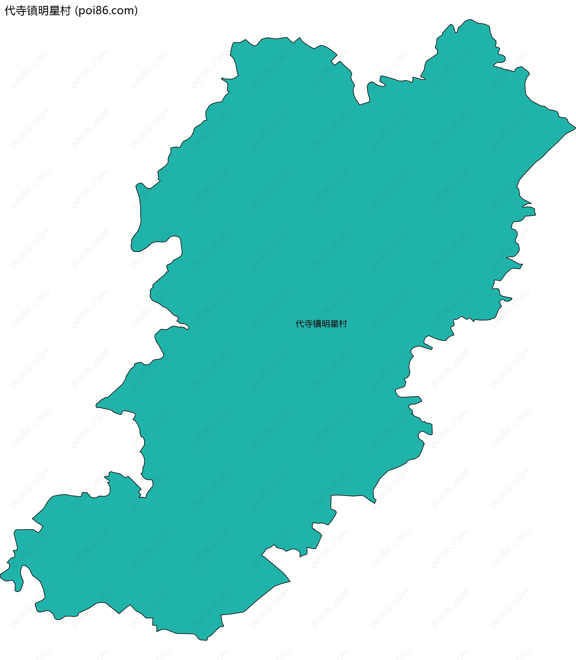 代寺镇明星村边界地图