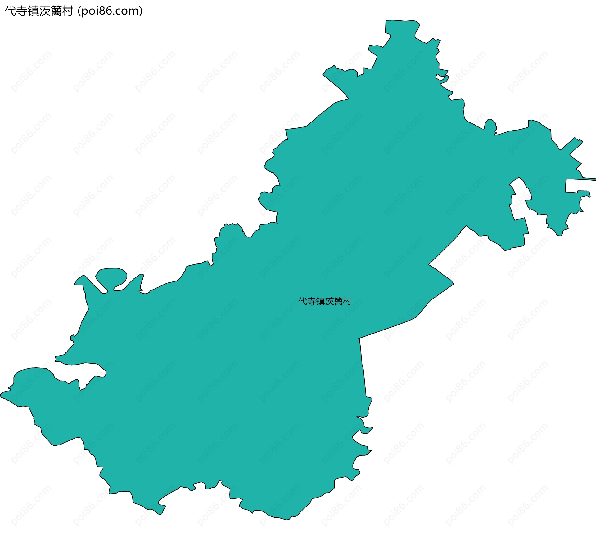 代寺镇茨篱村边界地图