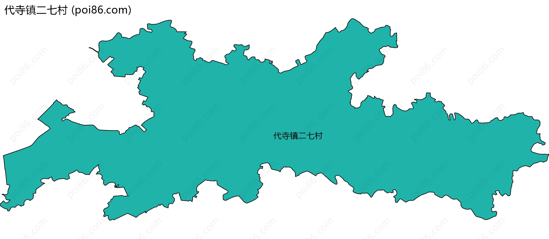代寺镇二七村边界地图