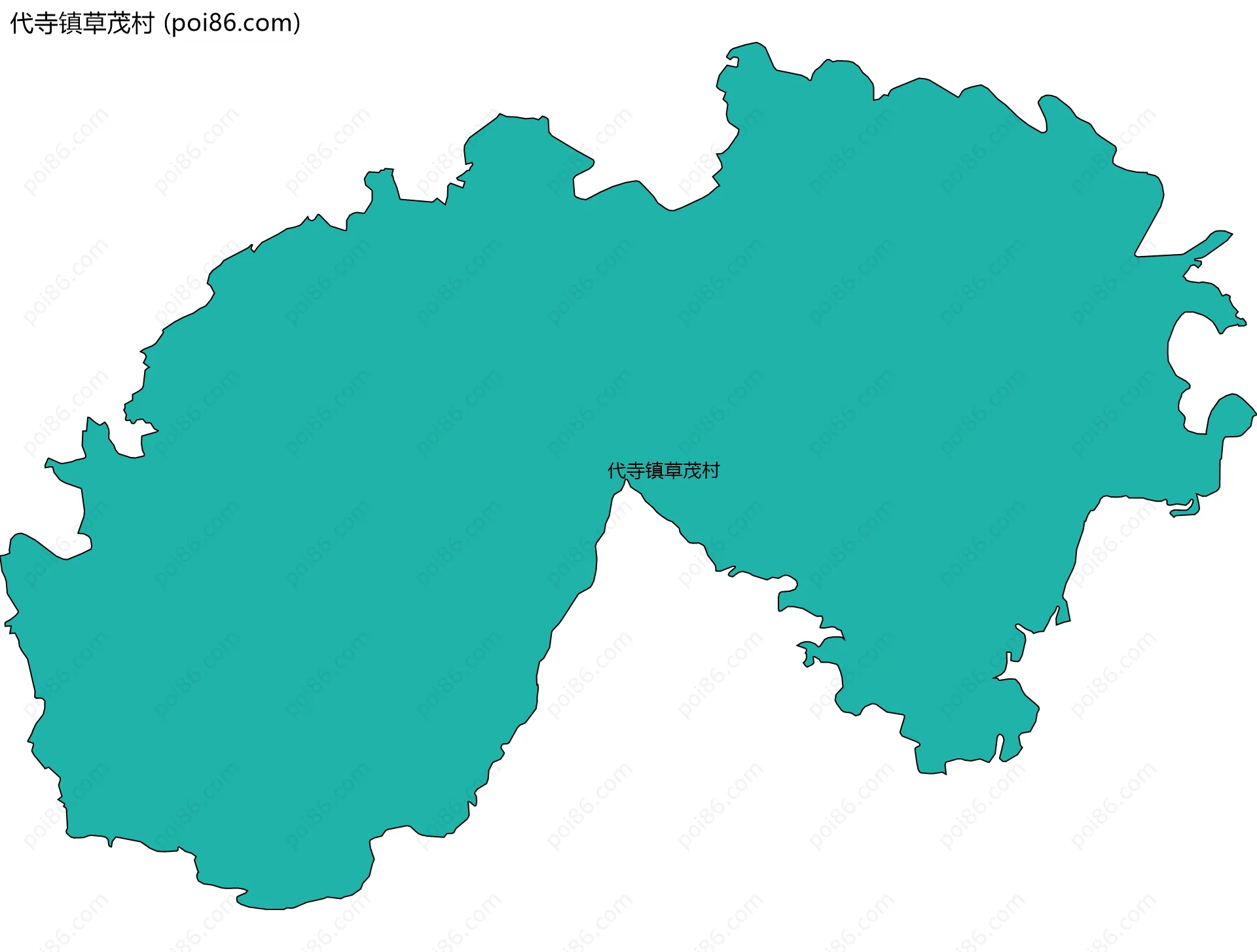 代寺镇草茂村边界地图
