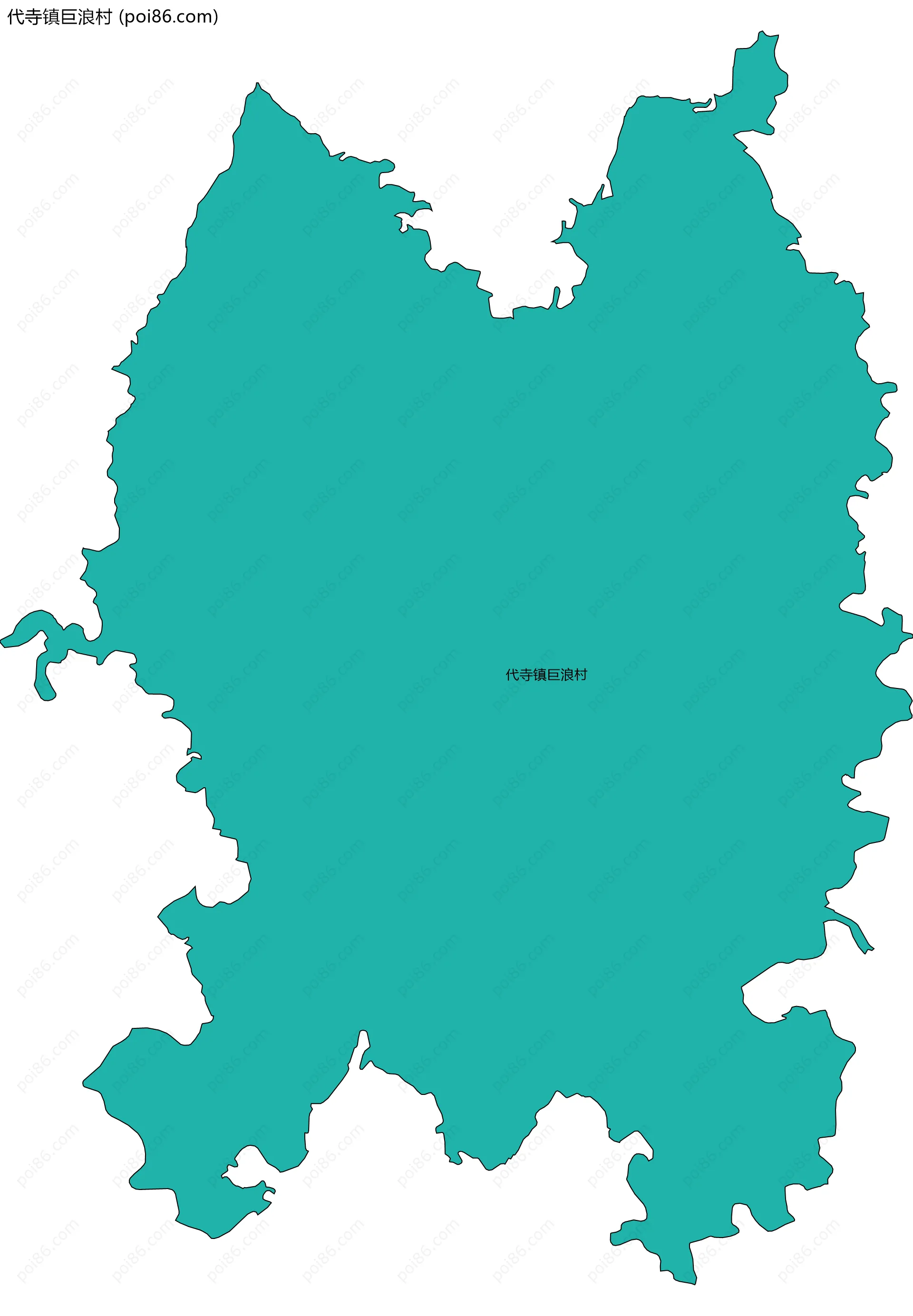 代寺镇巨浪村边界地图