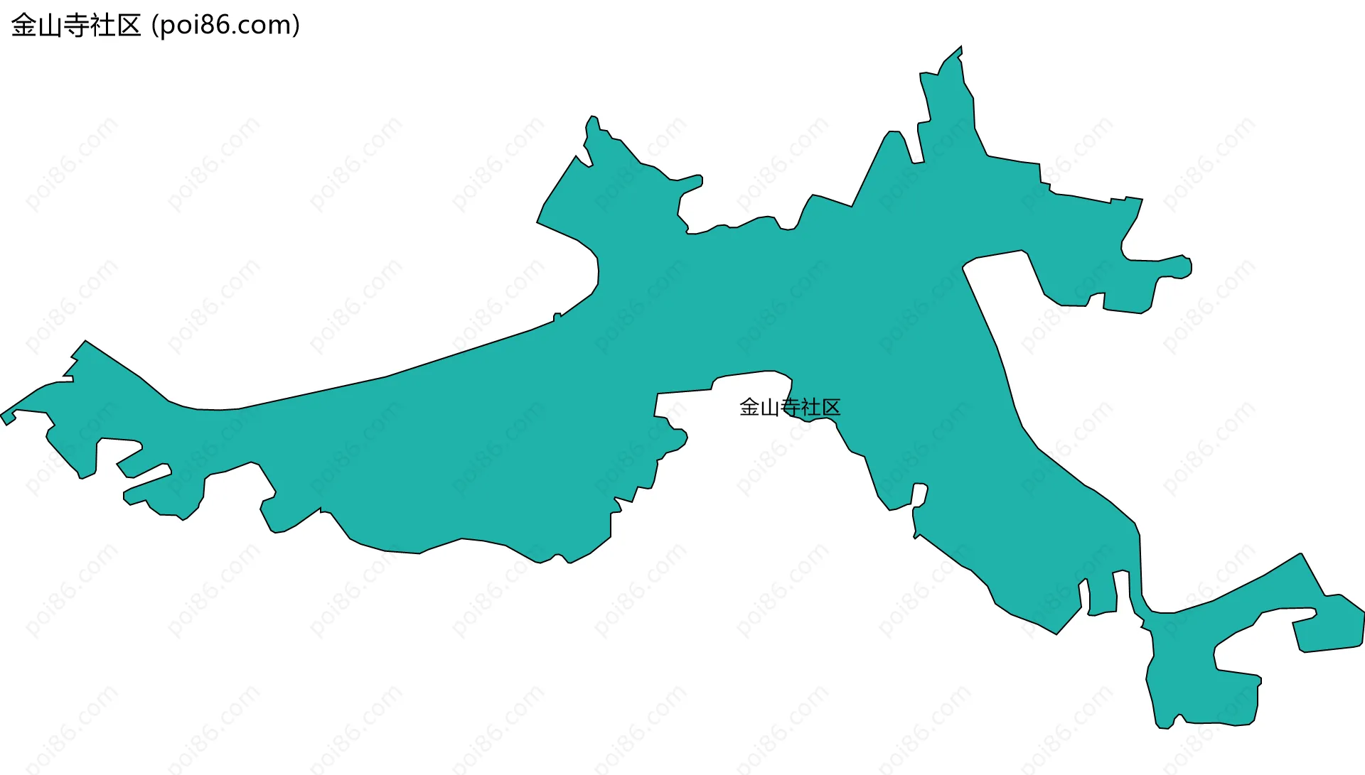 金山寺社区边界地图