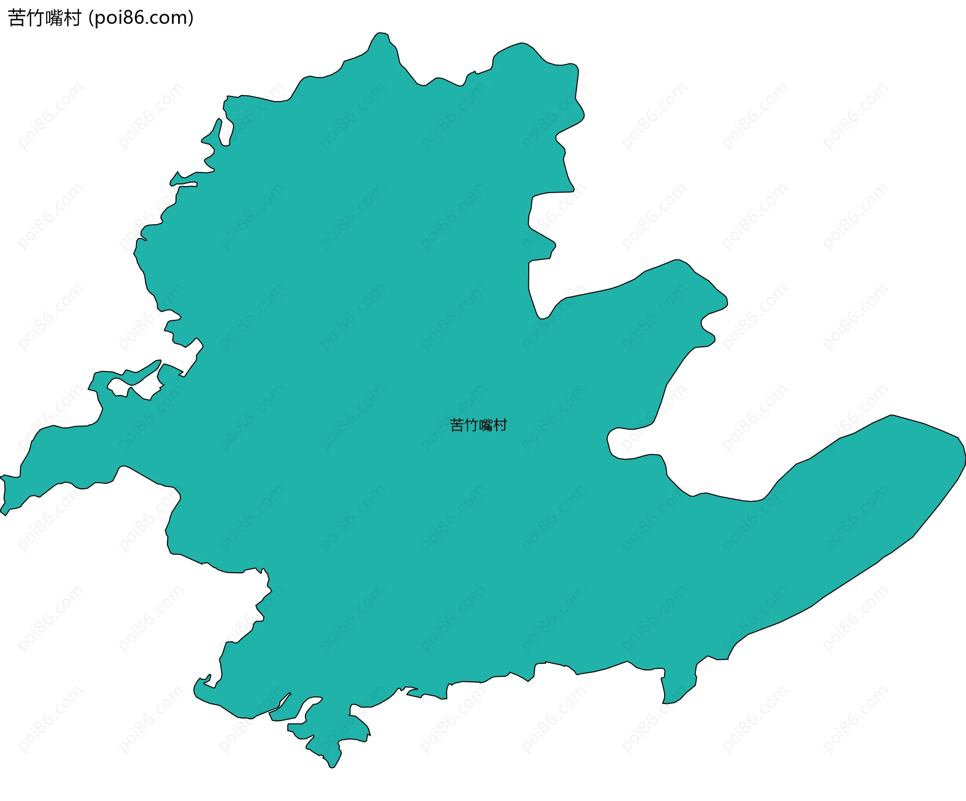 苦竹嘴村边界地图