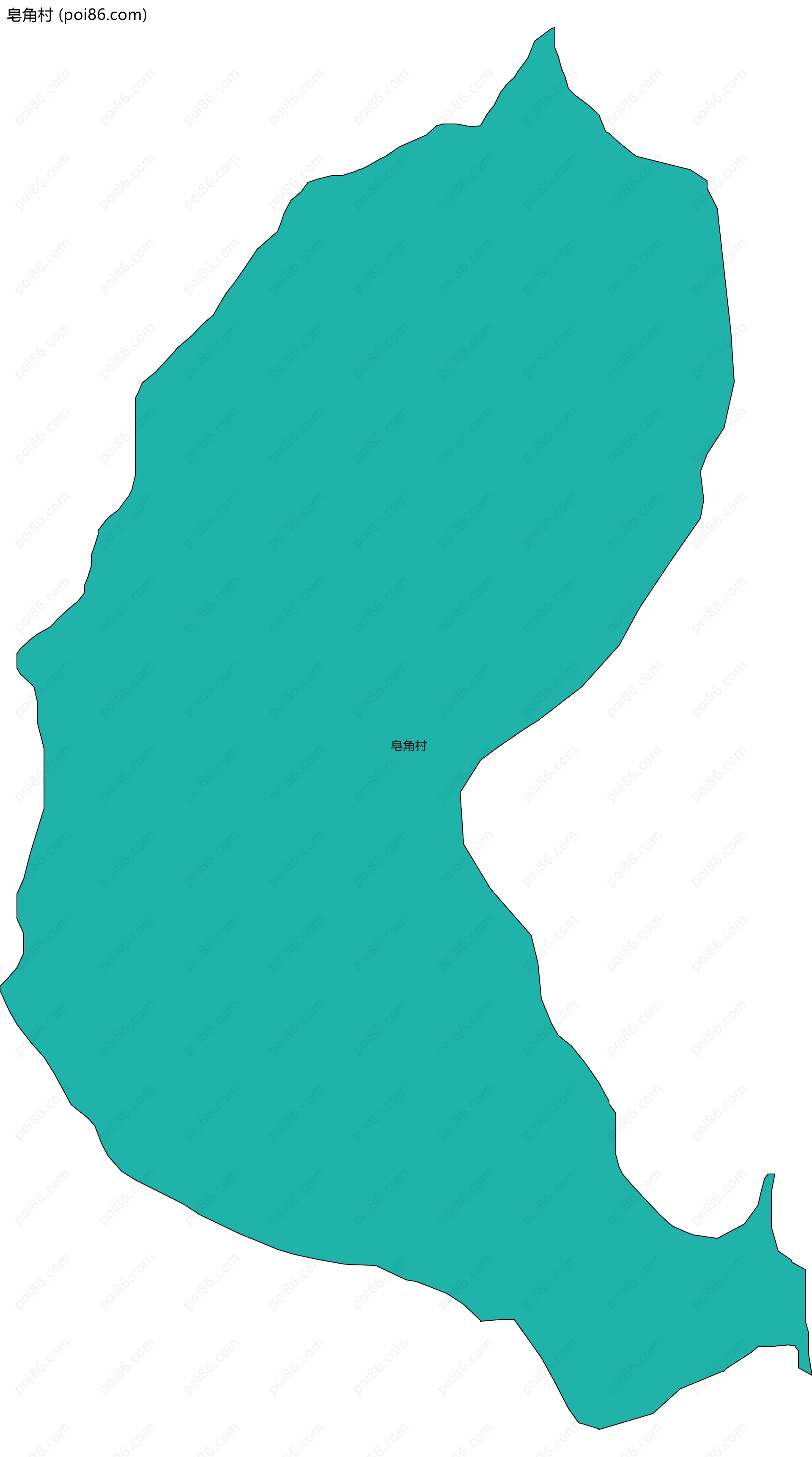 皂角村边界地图