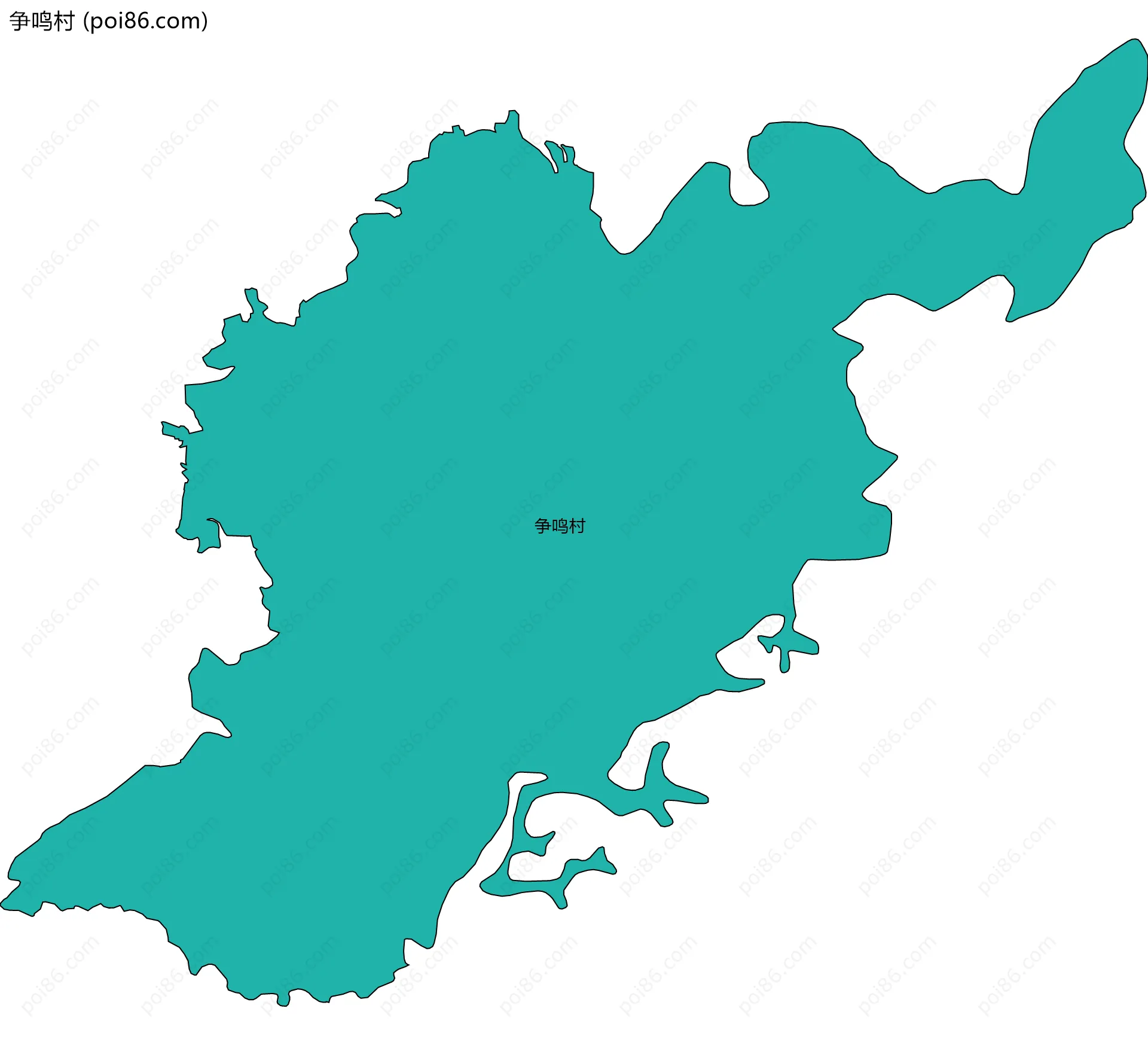 争鸣村边界地图