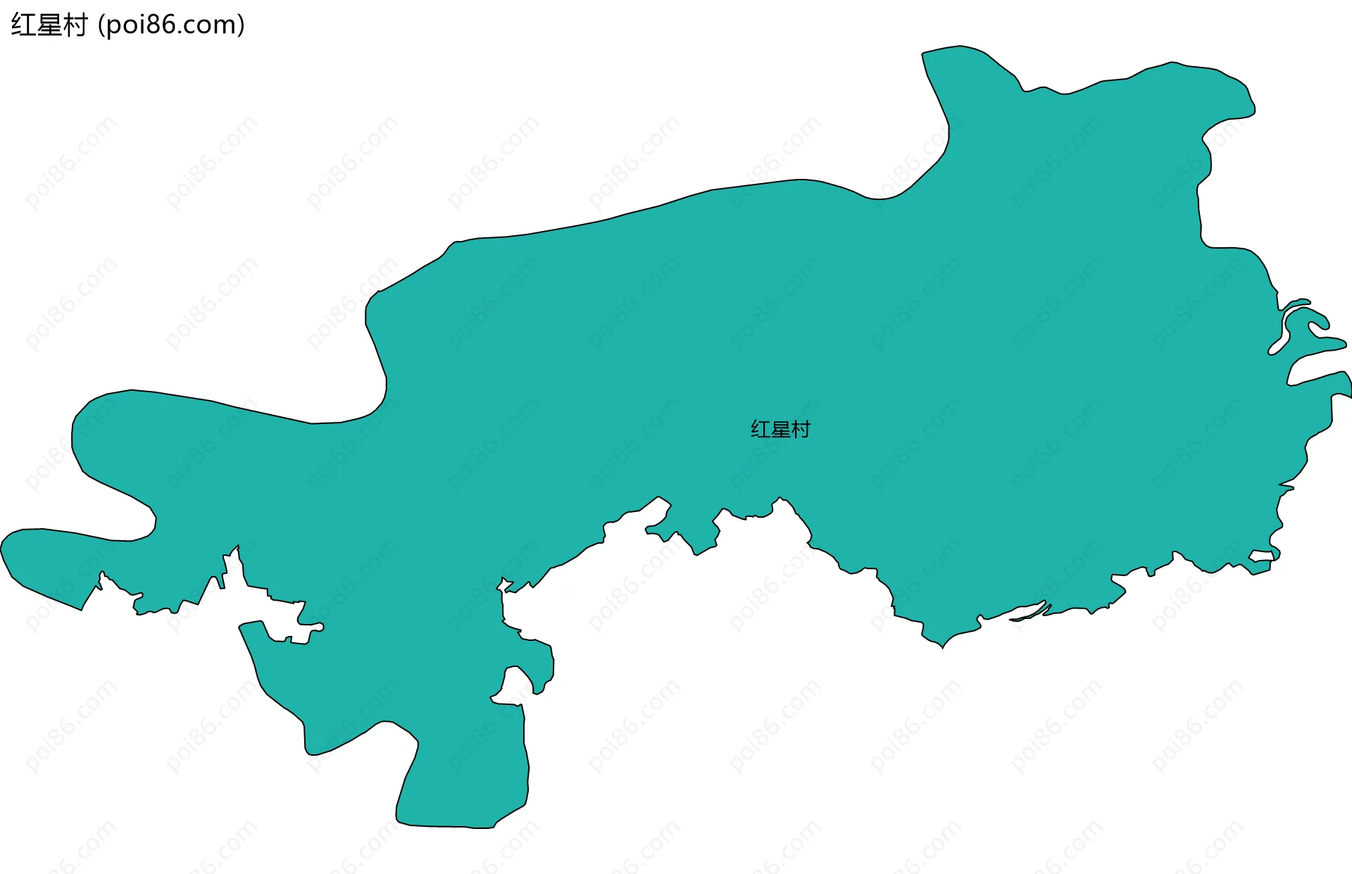 红星村边界地图