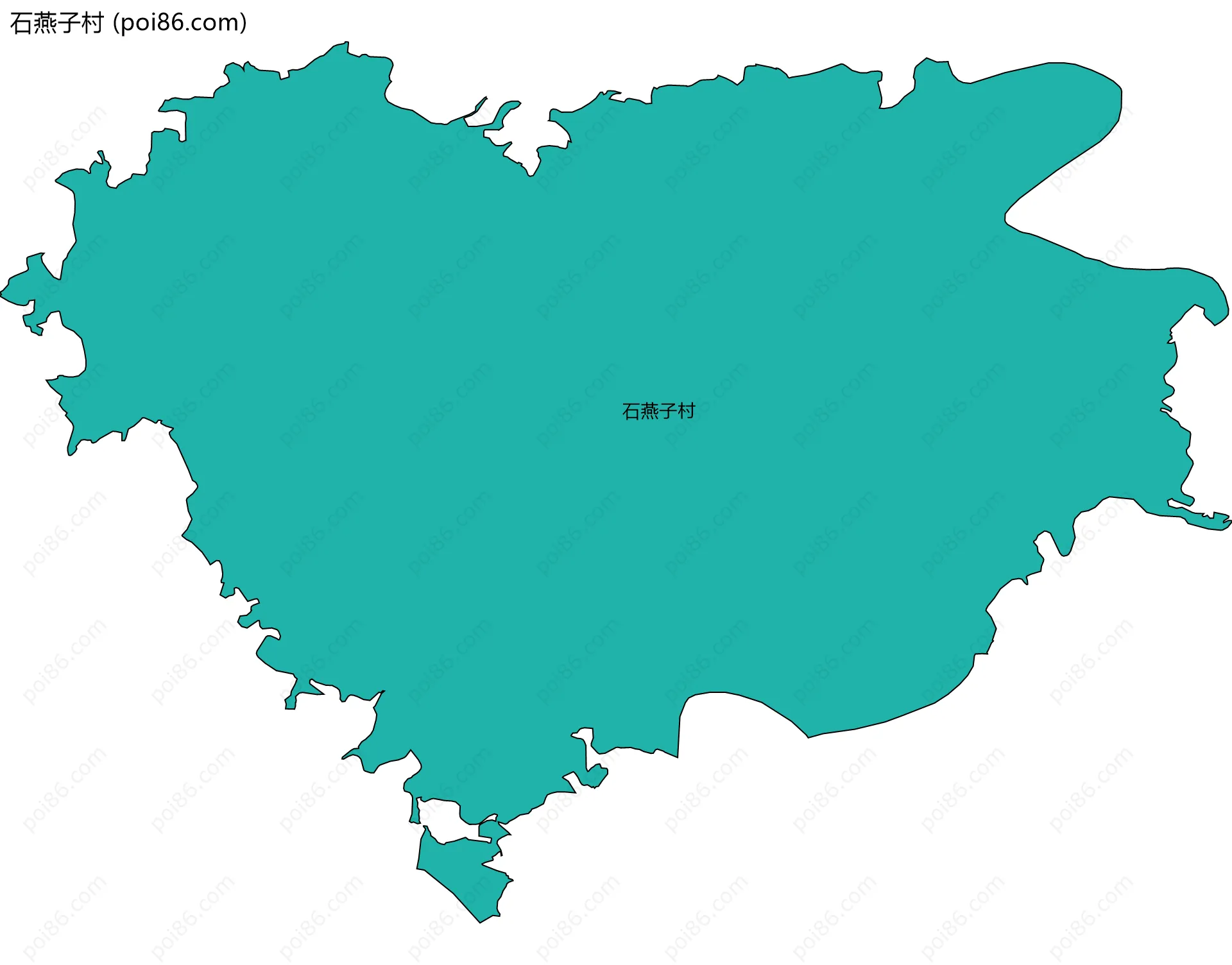 石燕子村边界地图