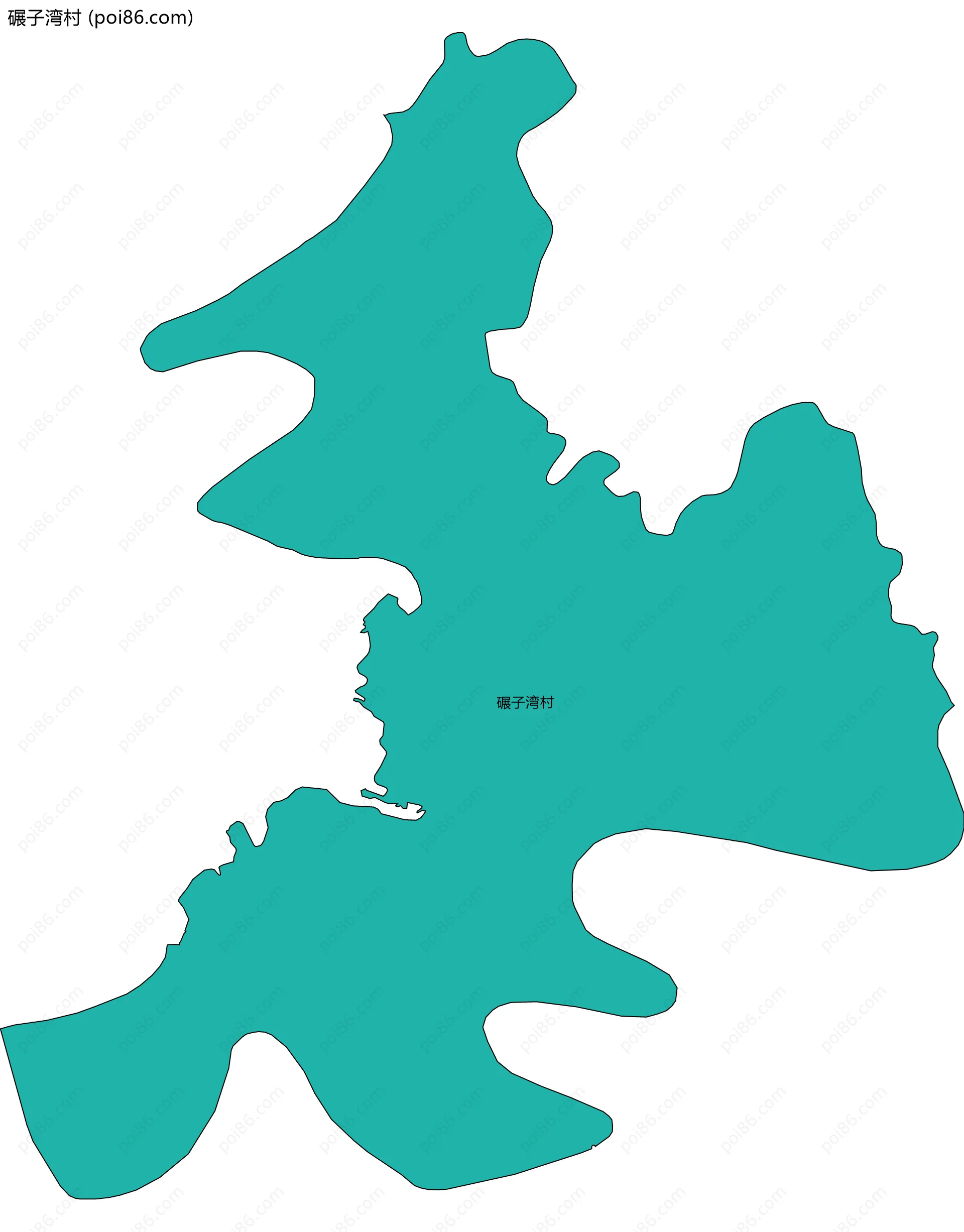 碾子湾村边界地图