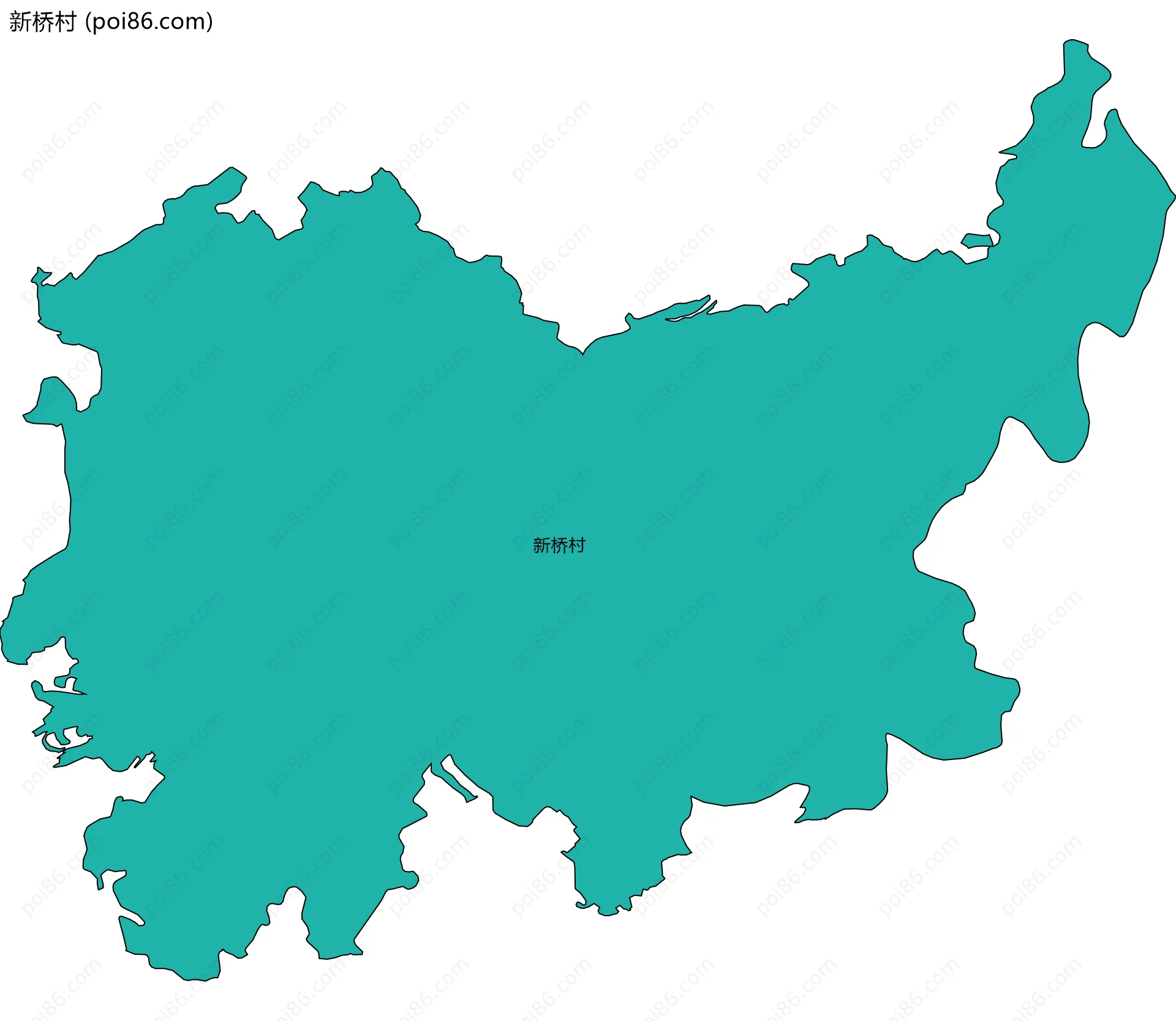 新桥村边界地图