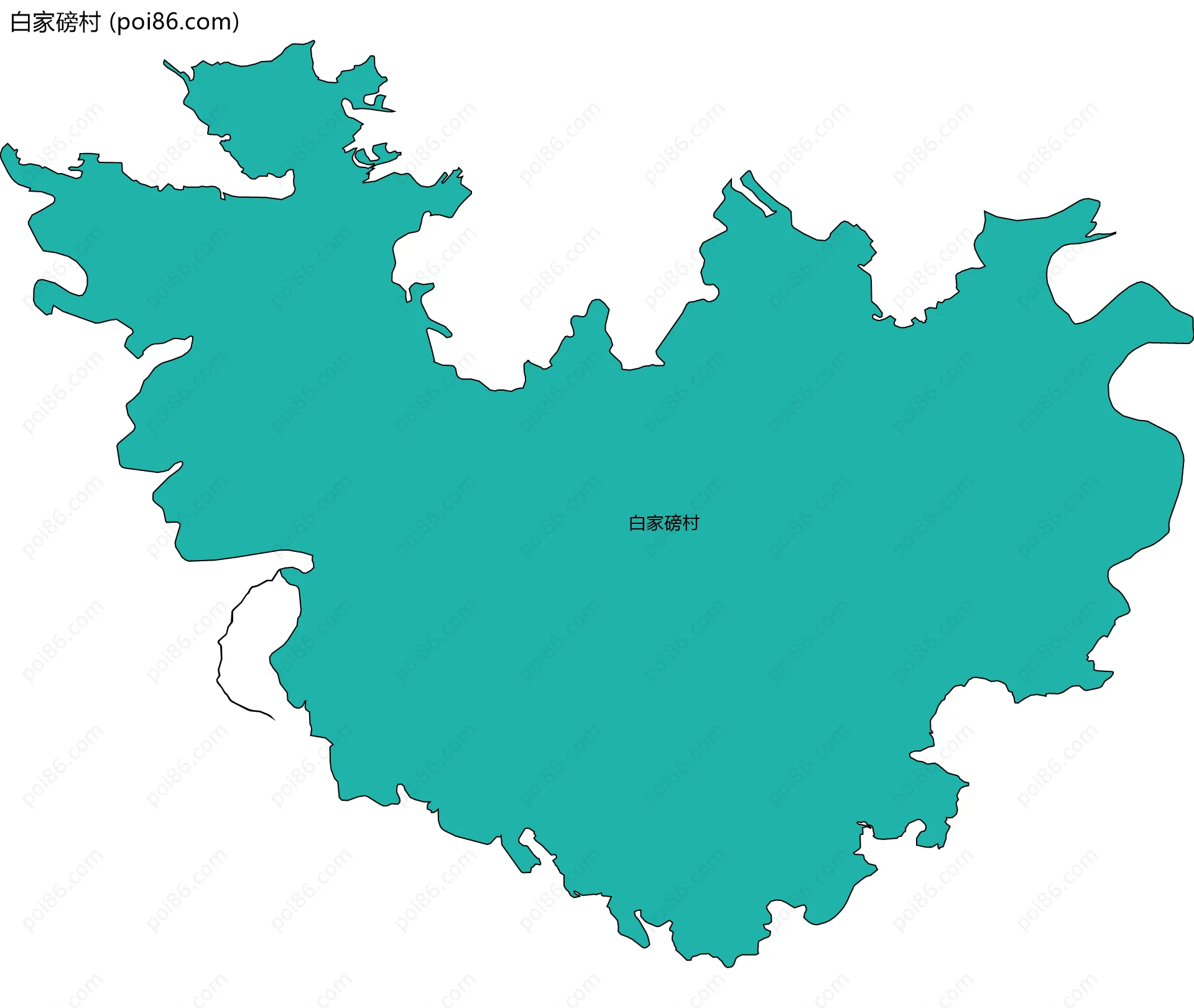 白家磅村边界地图