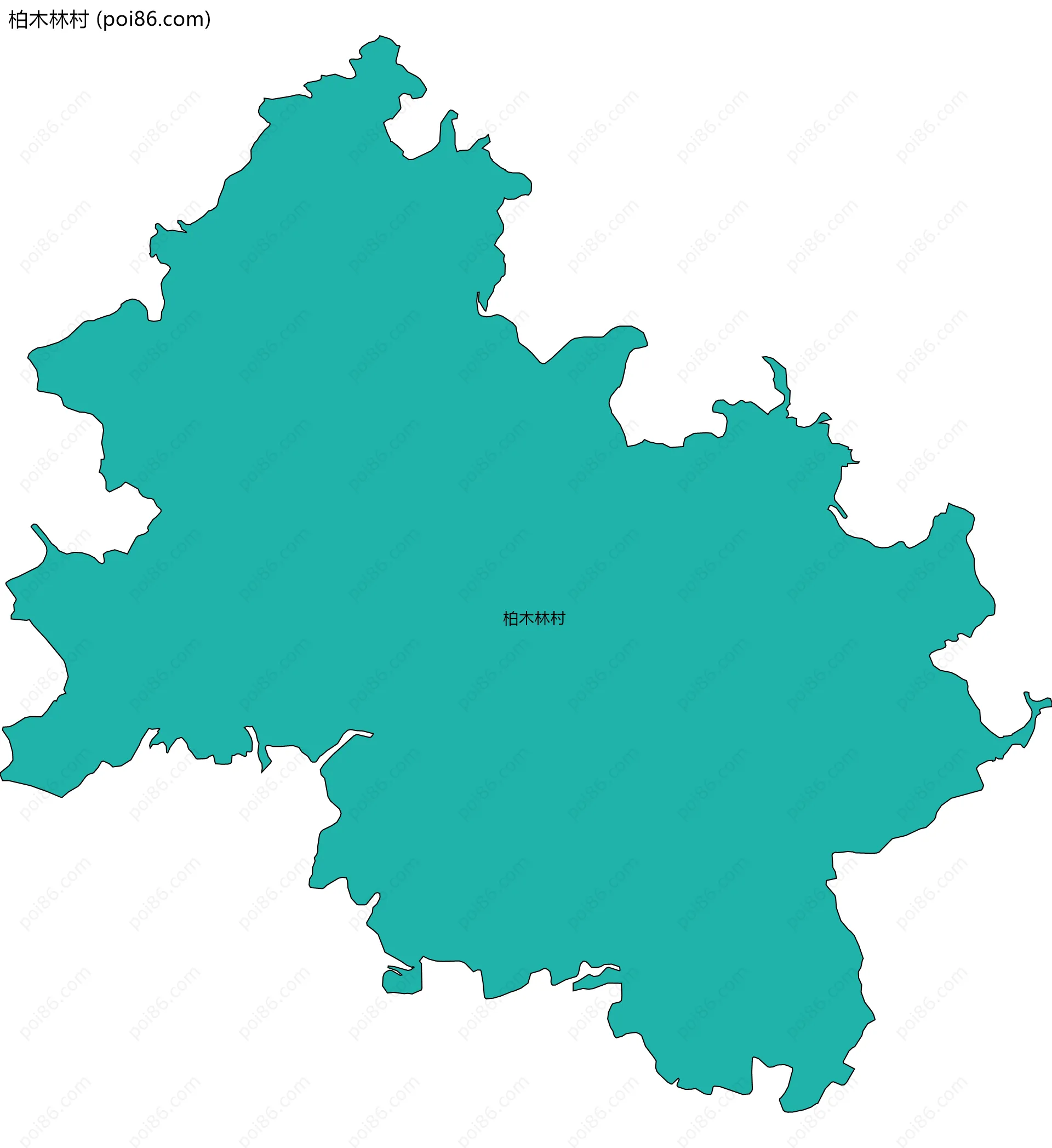 柏木林村边界地图