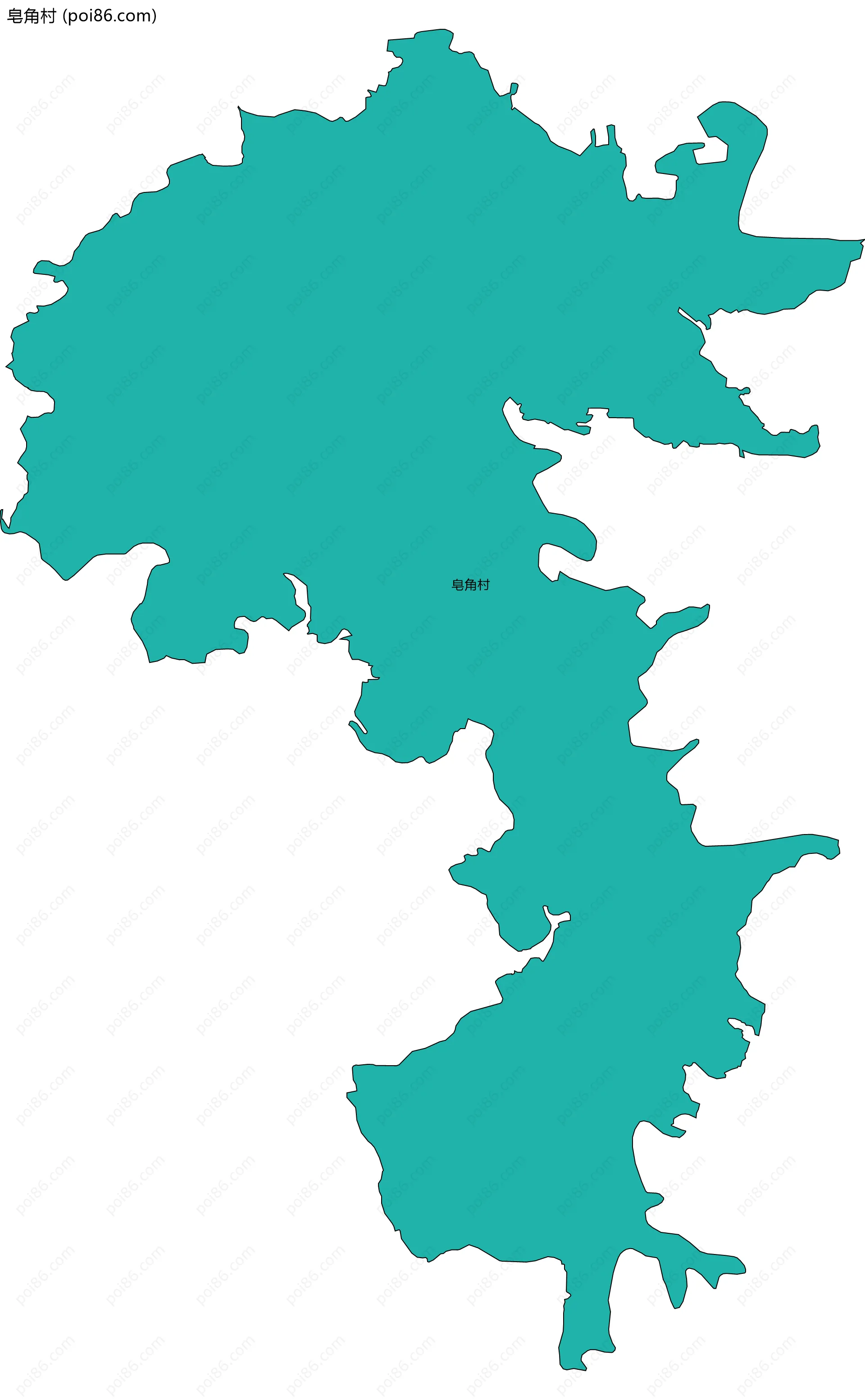 皂角村边界地图