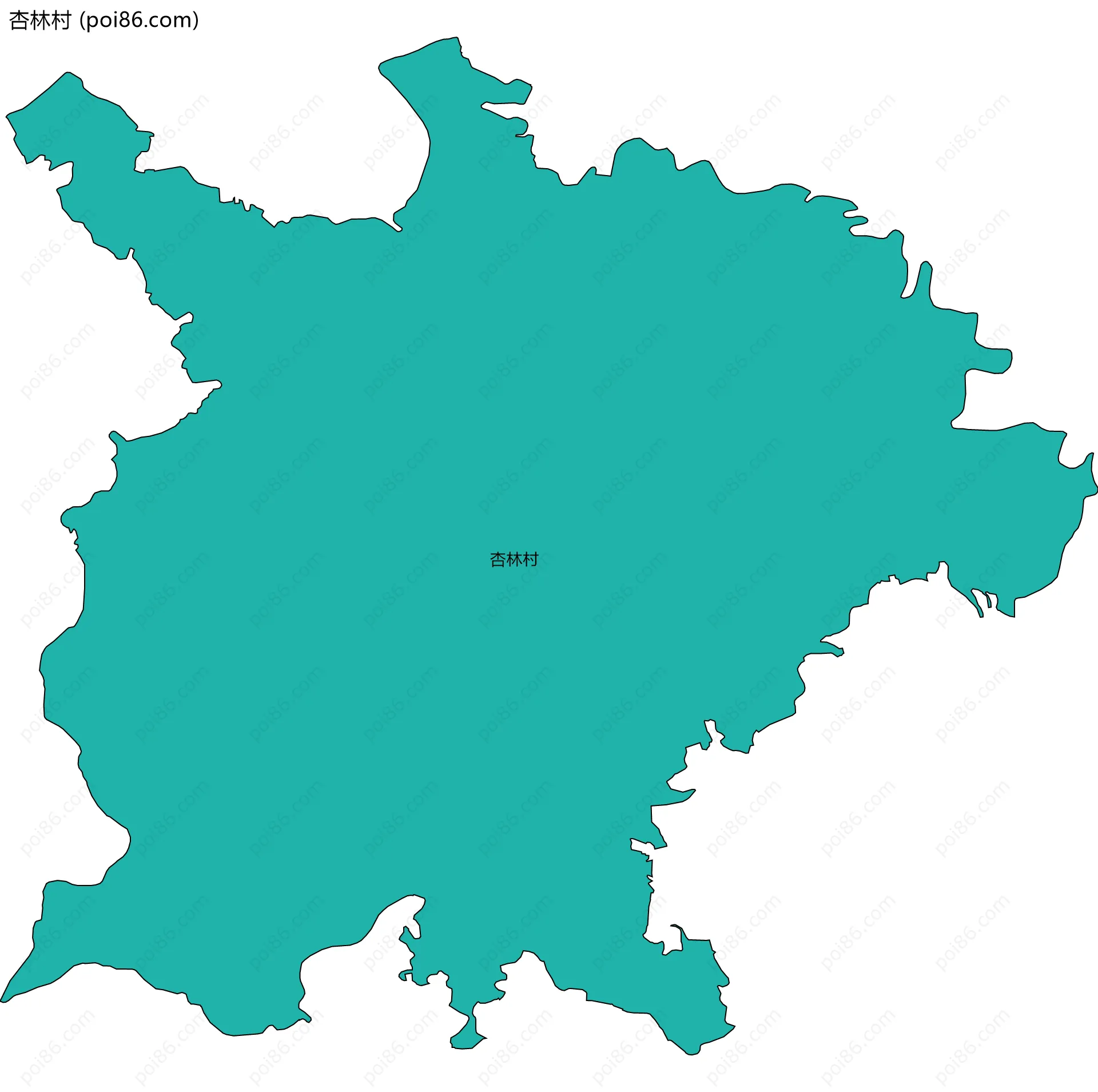 杏林村边界地图