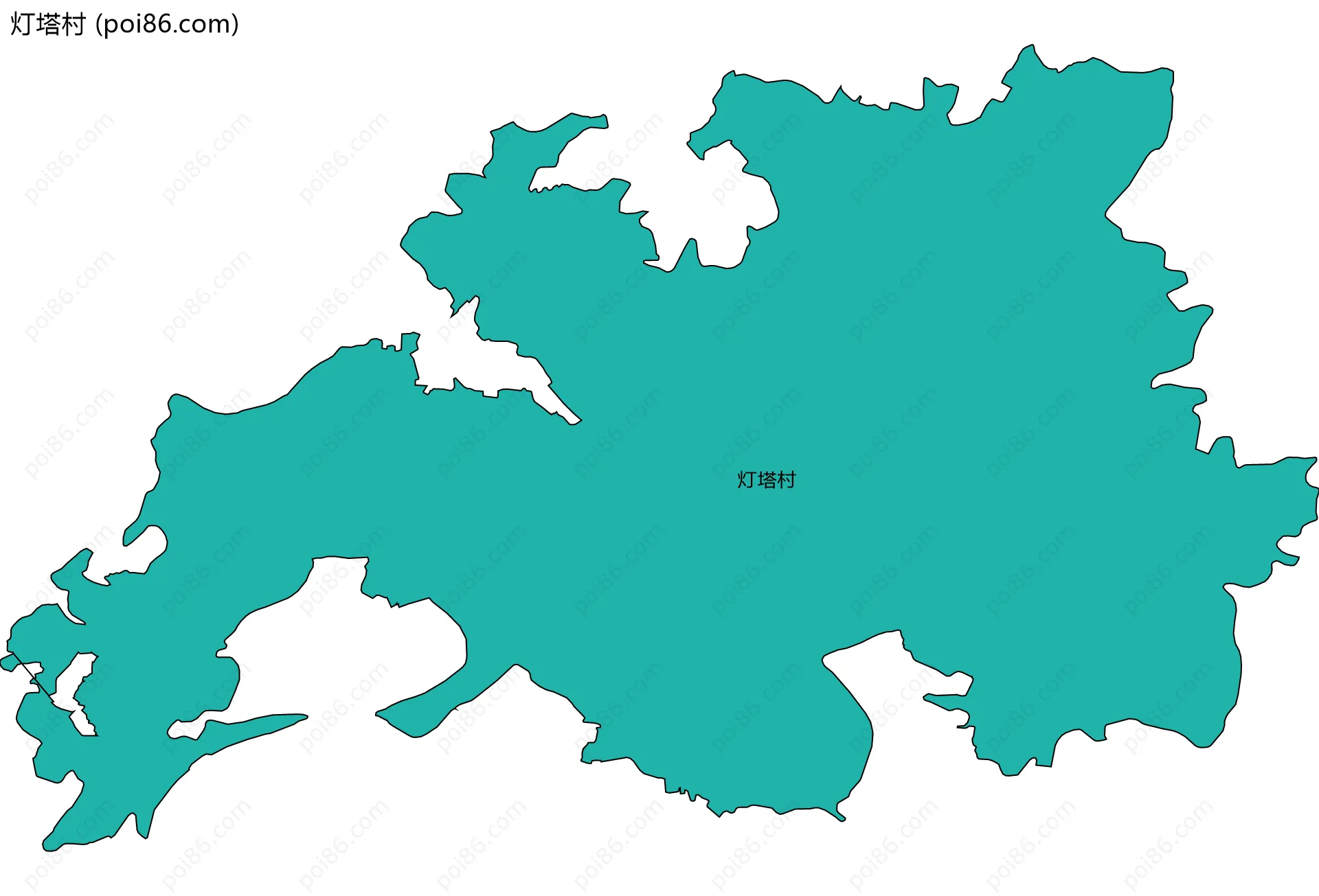 灯塔村边界地图