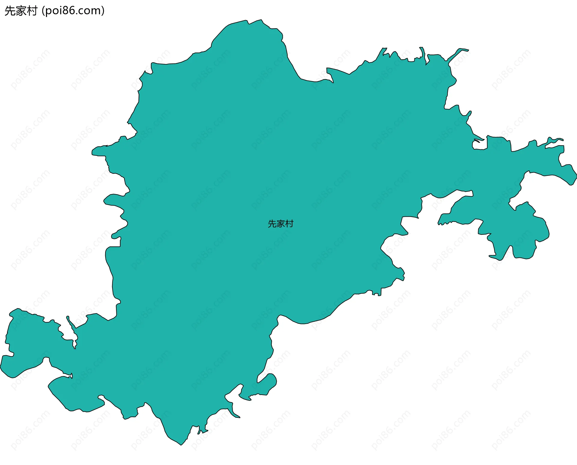 先家村边界地图