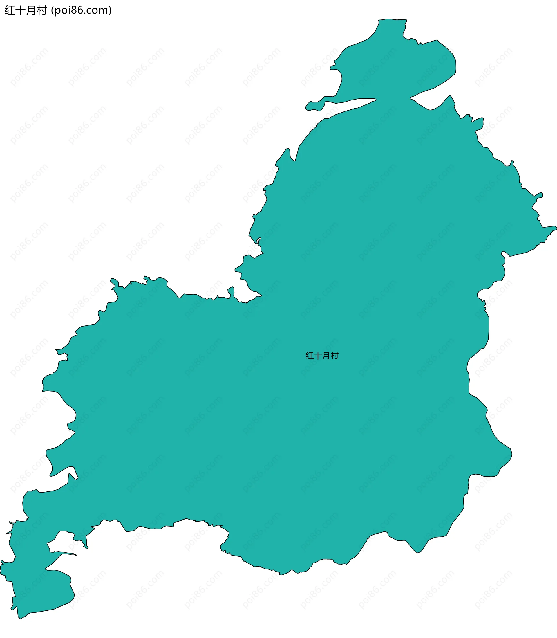 红十月村边界地图