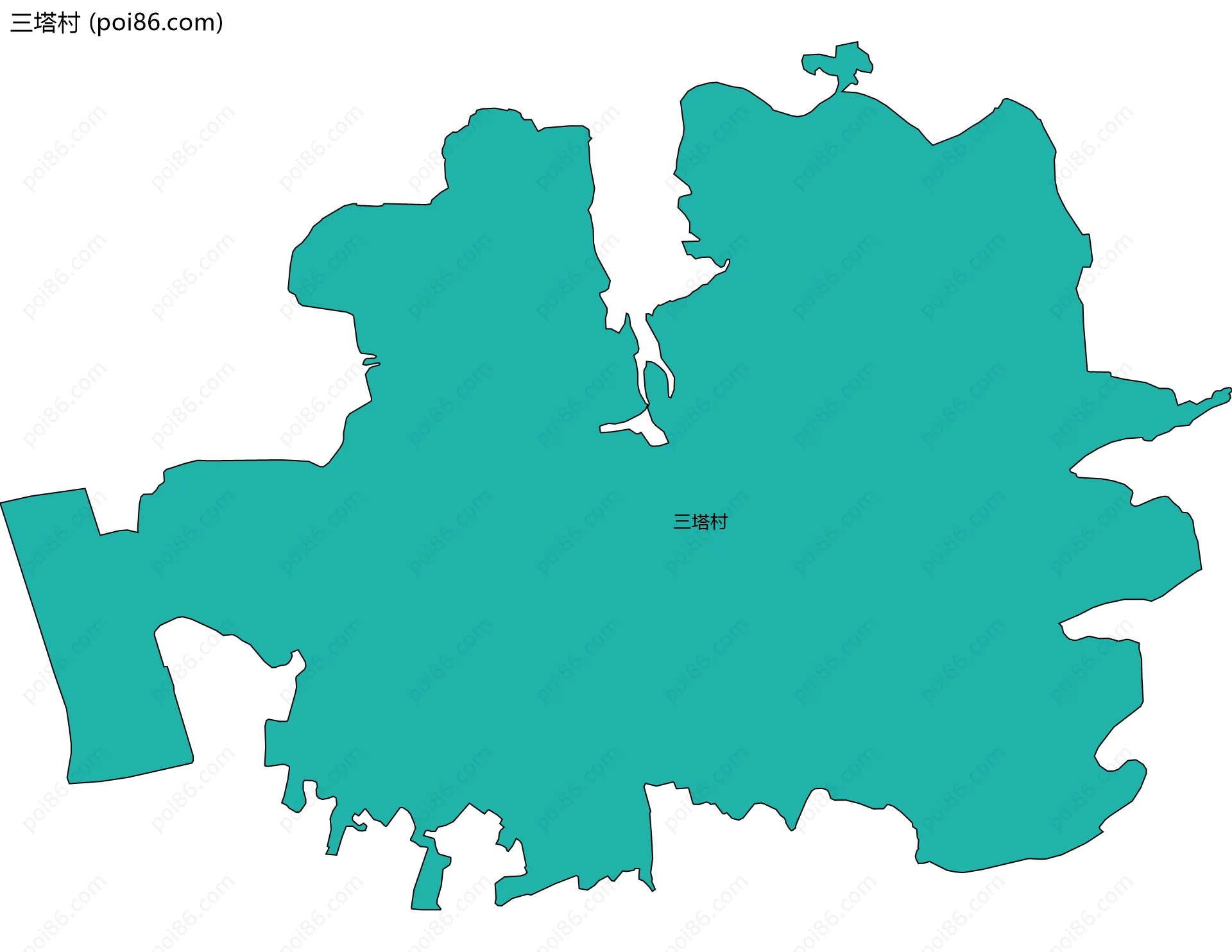 三塔村边界地图