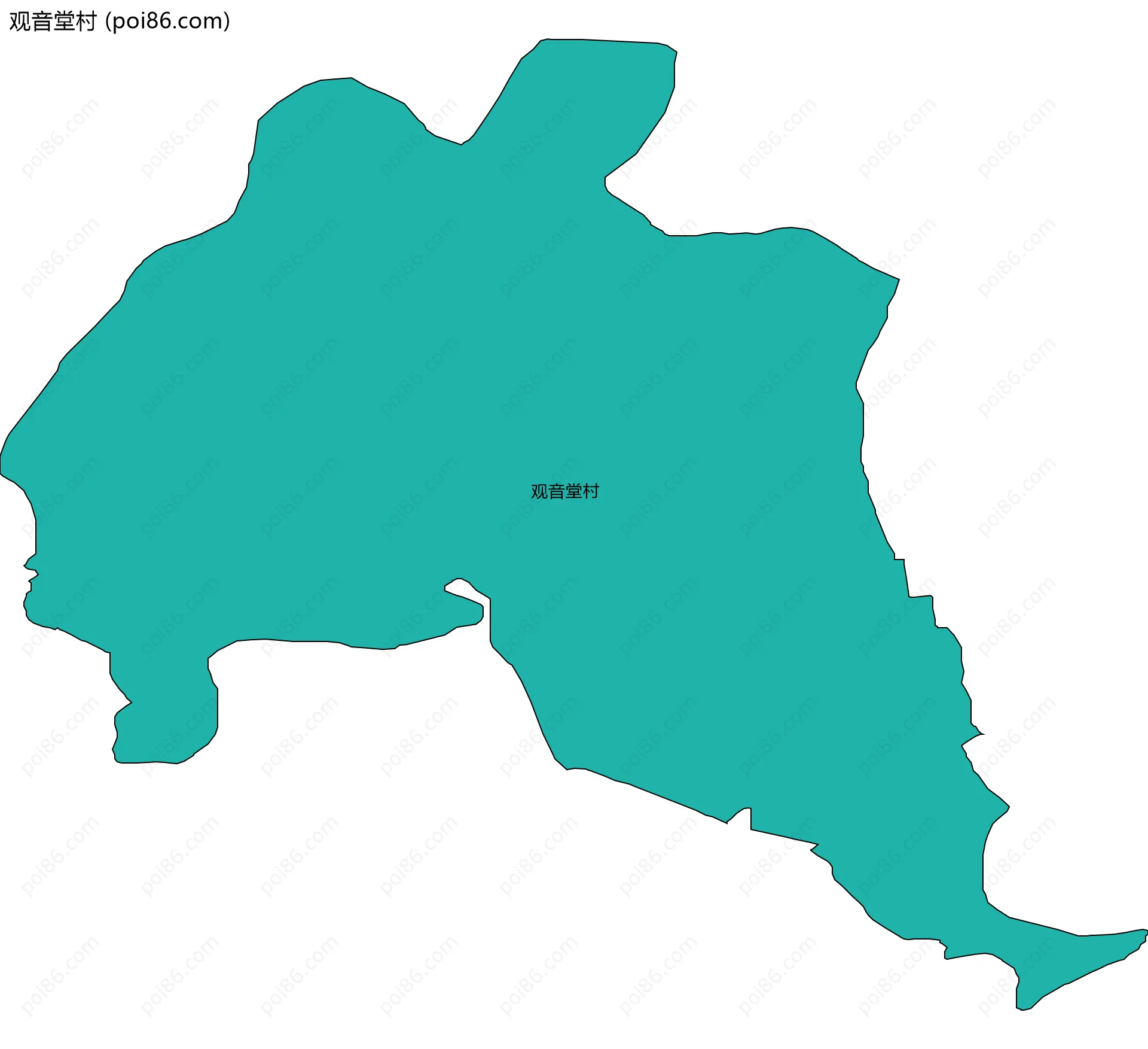 观音堂村边界地图