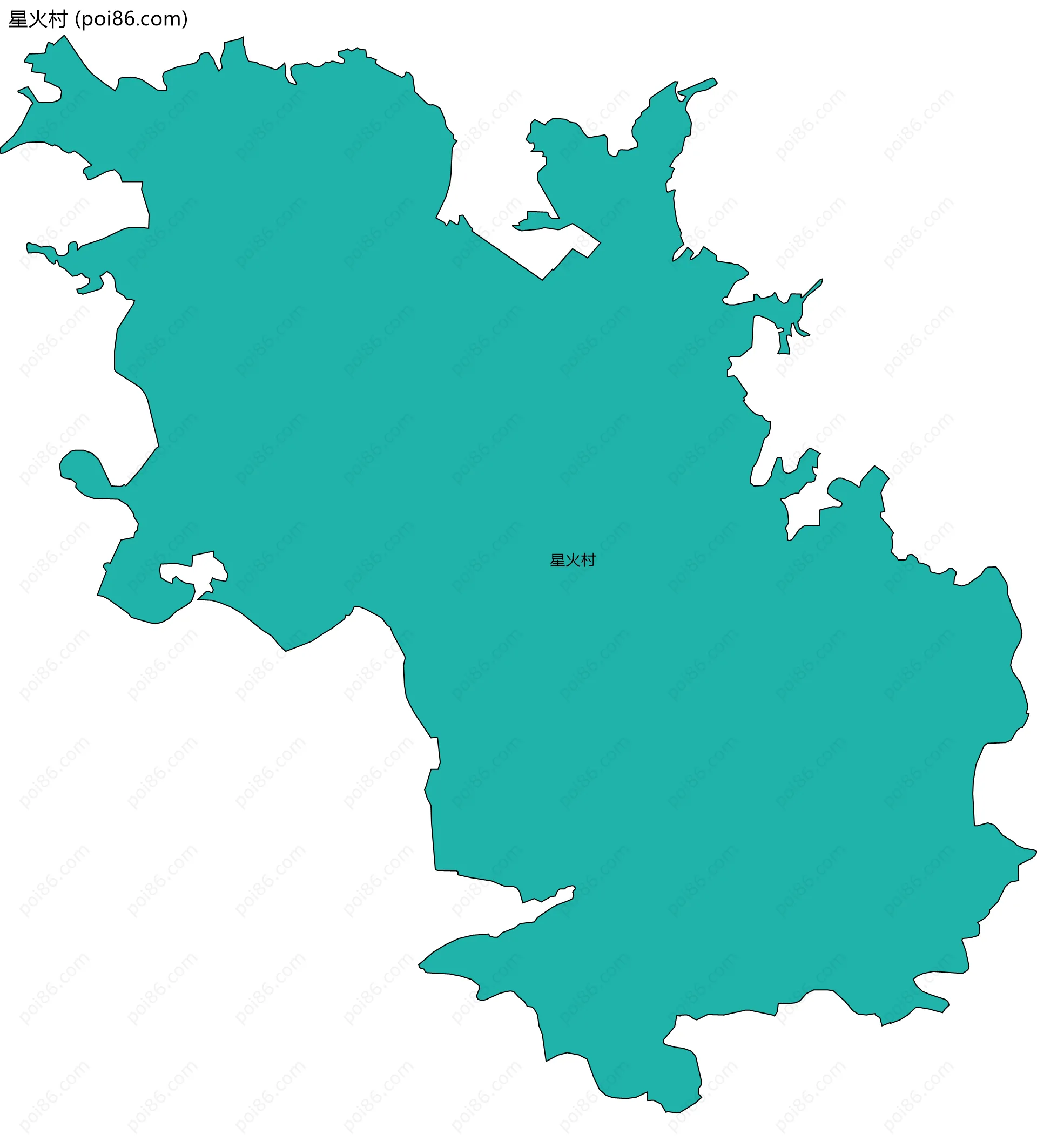 星火村边界地图