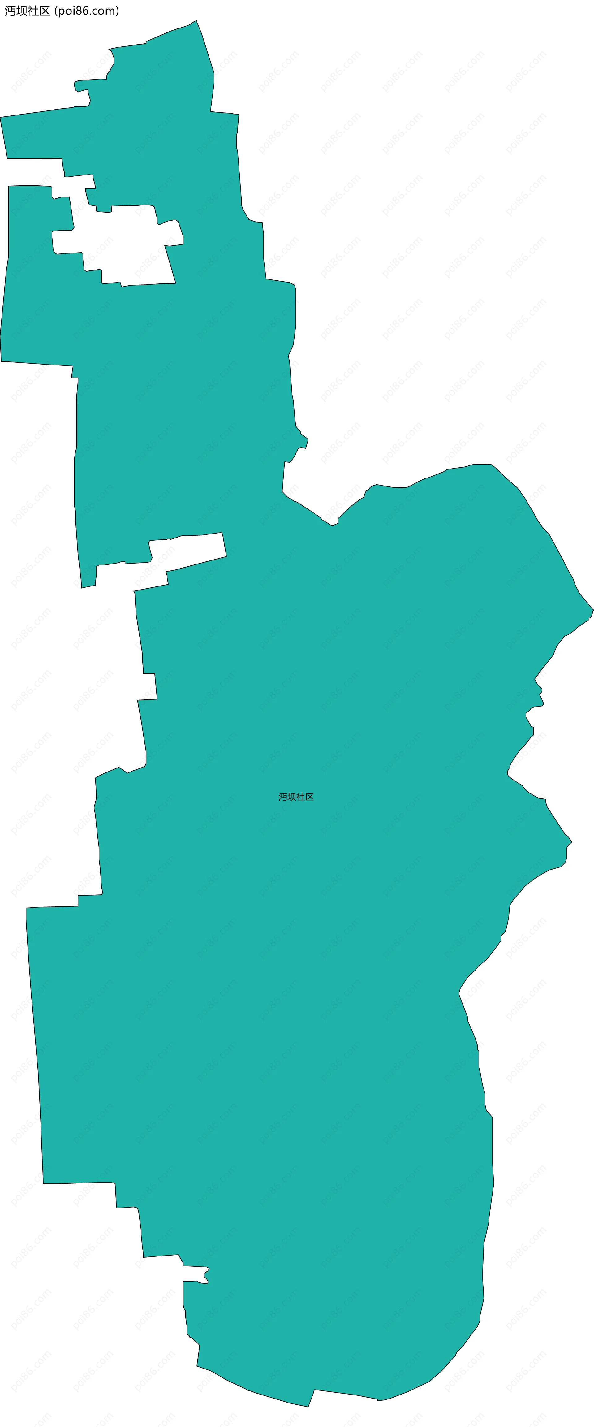 沔坝社区边界地图