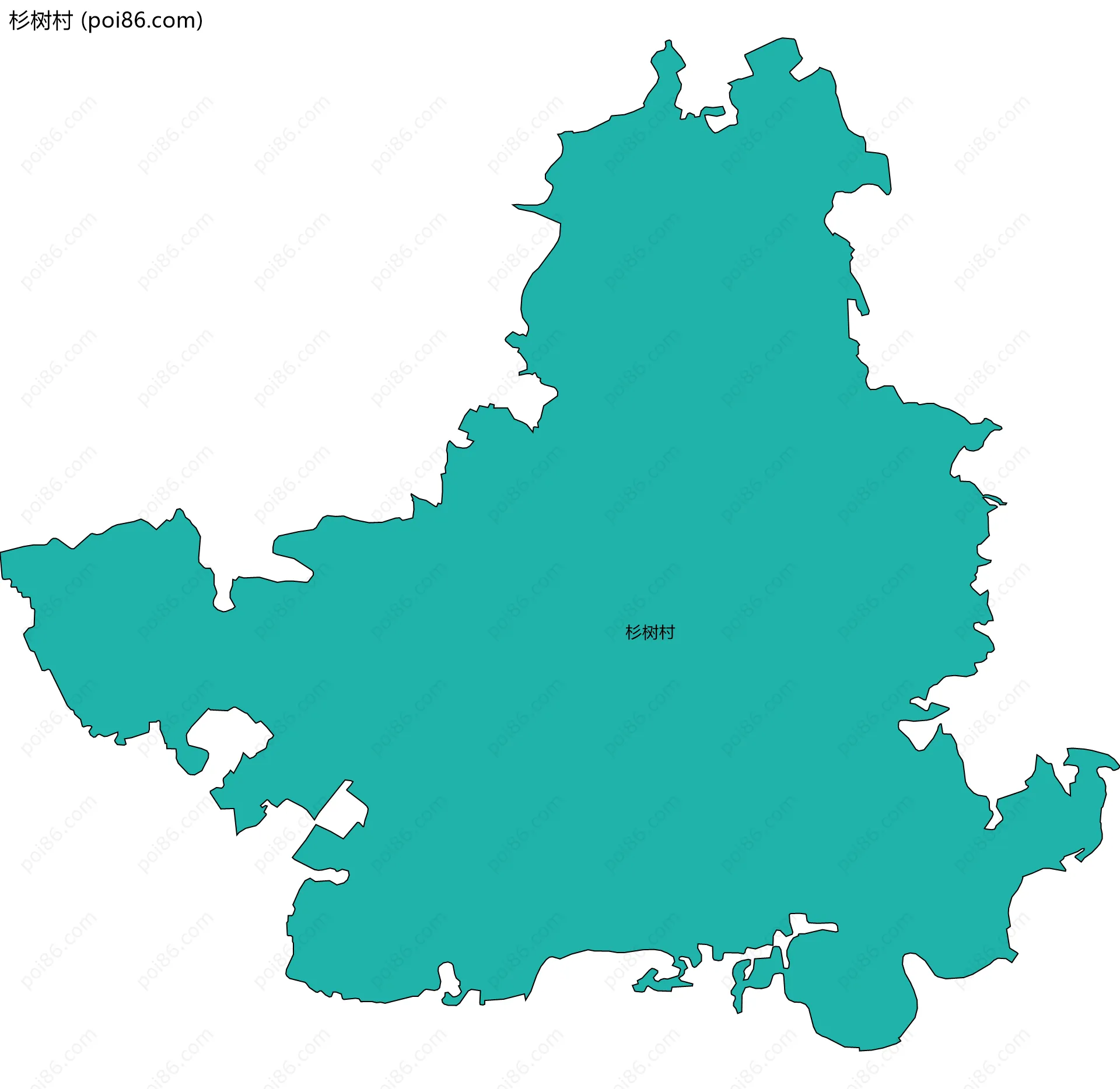 杉树村边界地图