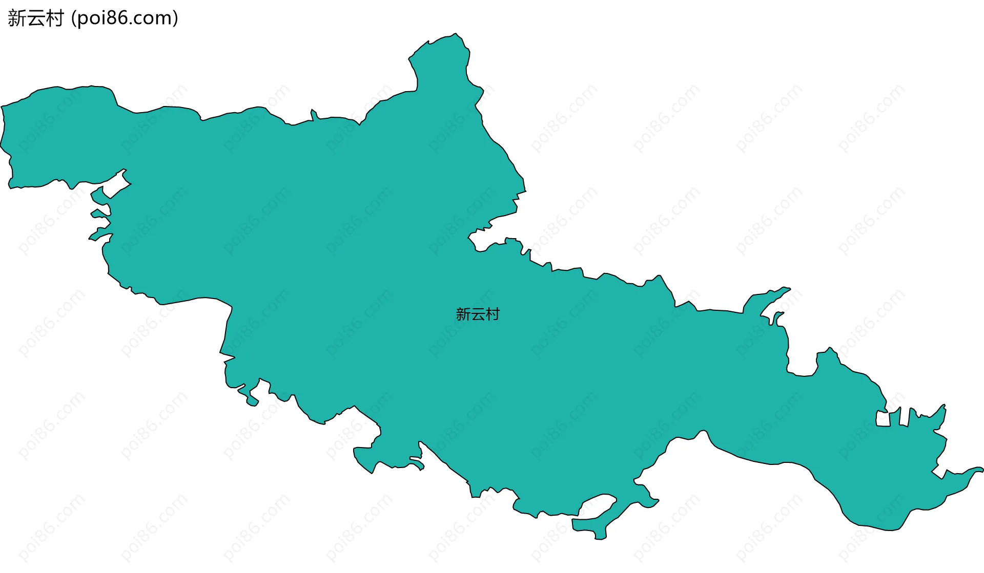 新云村边界地图