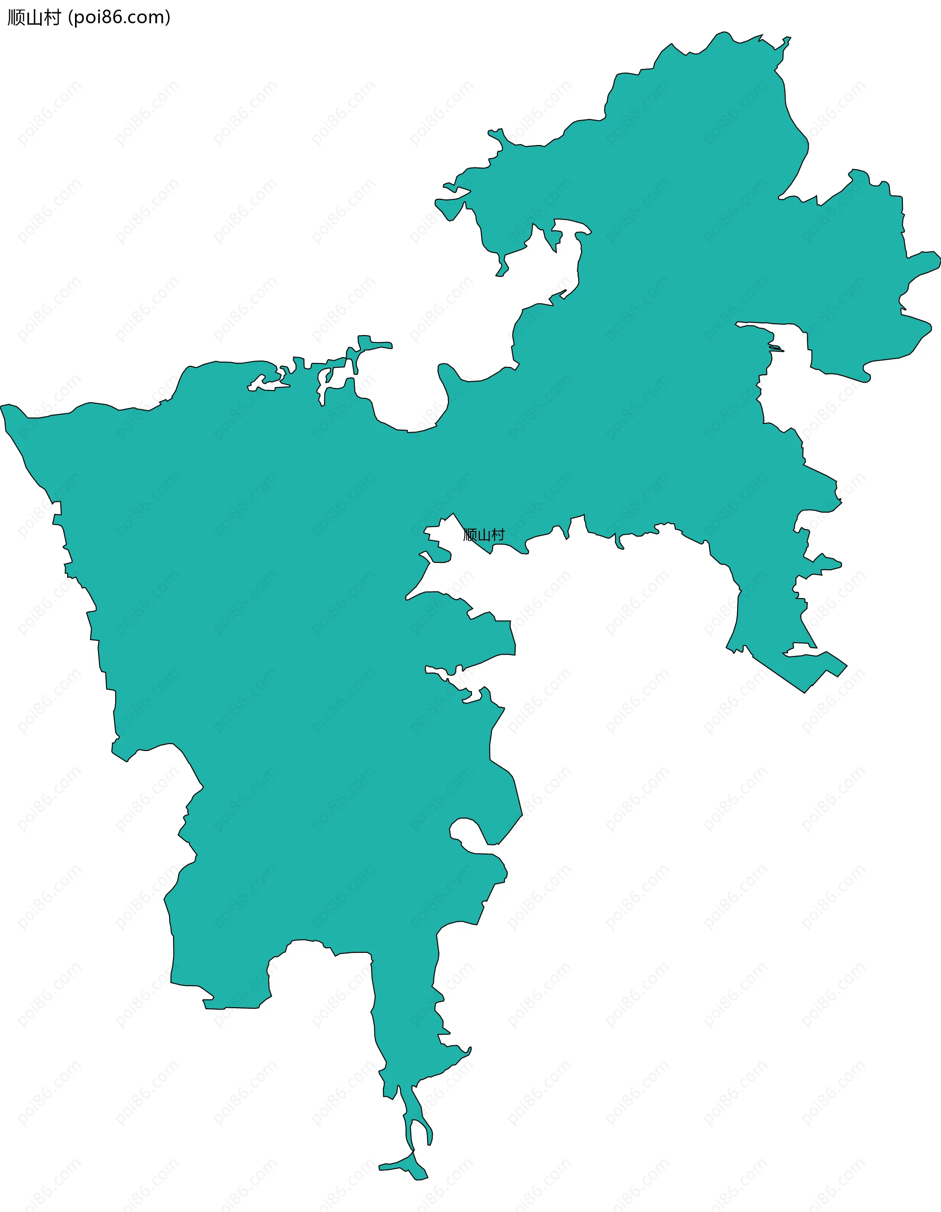 顺山村边界地图
