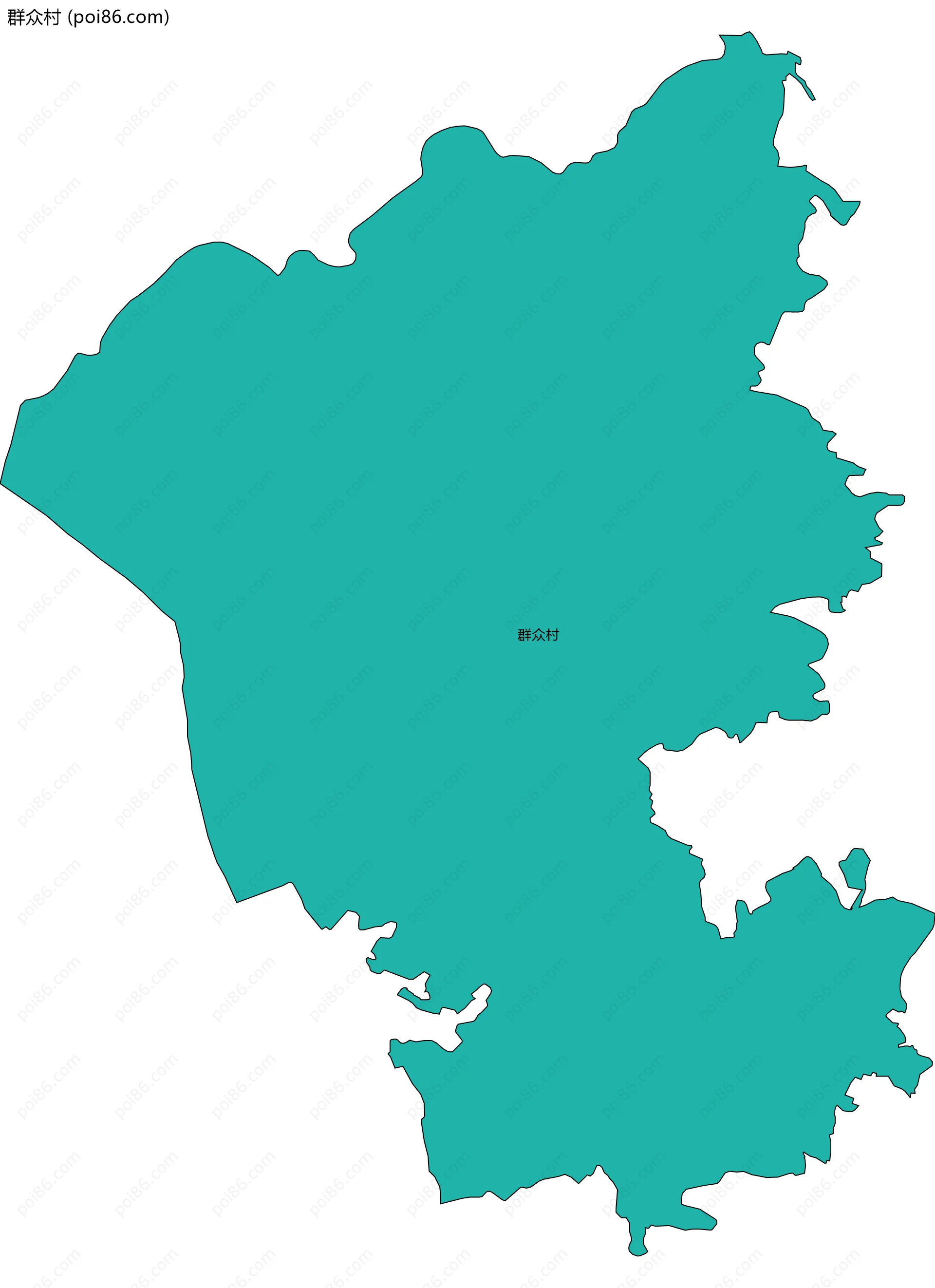 群众村边界地图