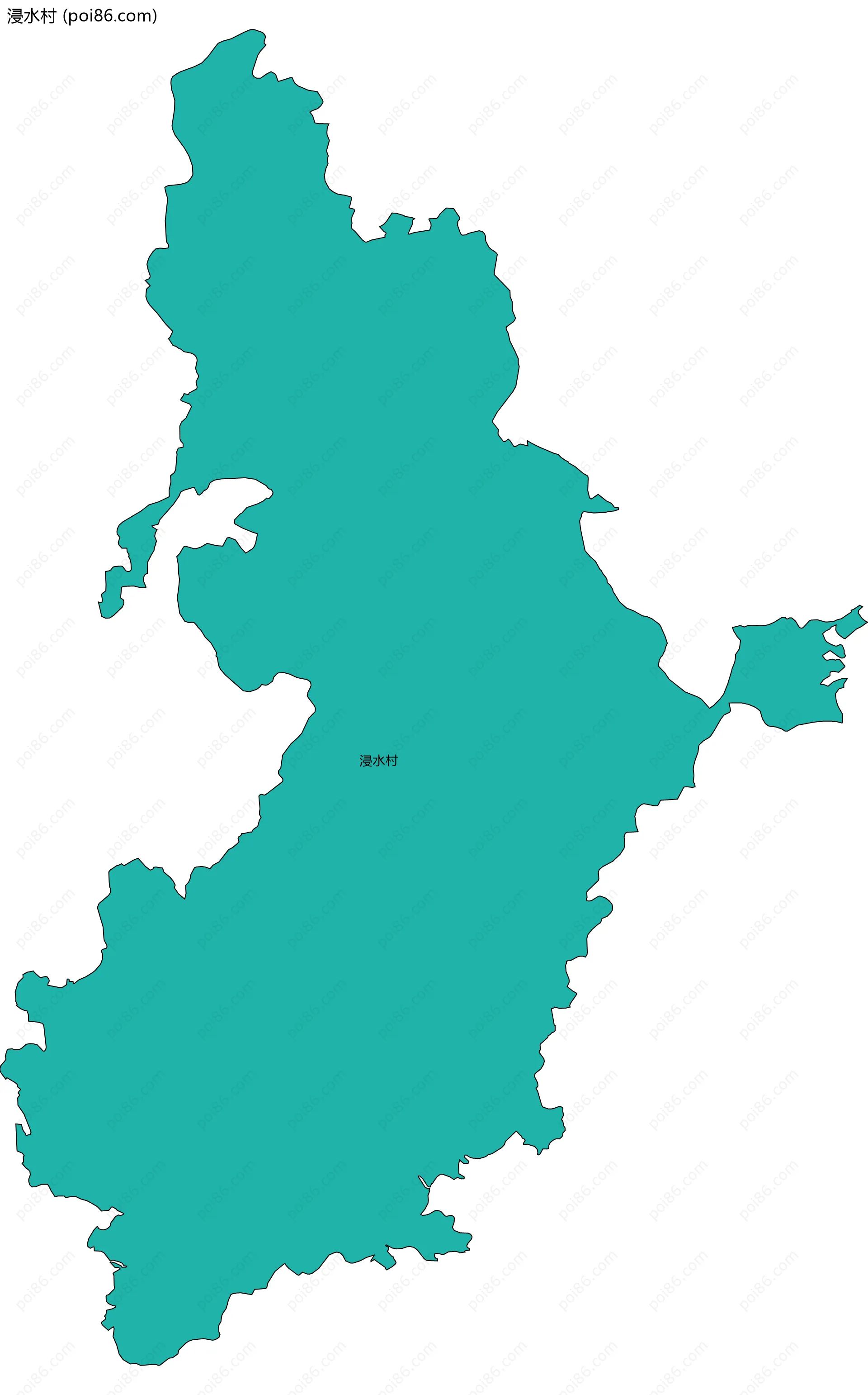 浸水村边界地图