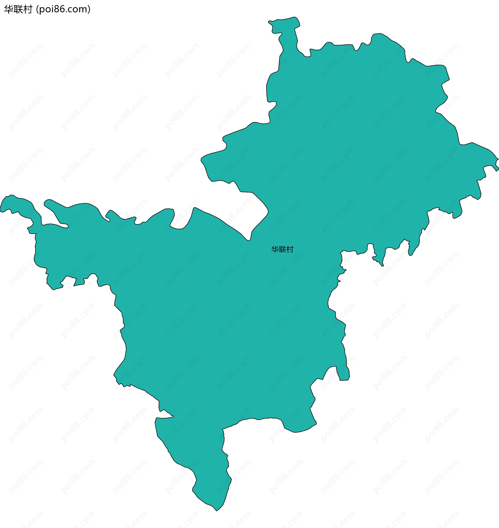 华联村边界地图