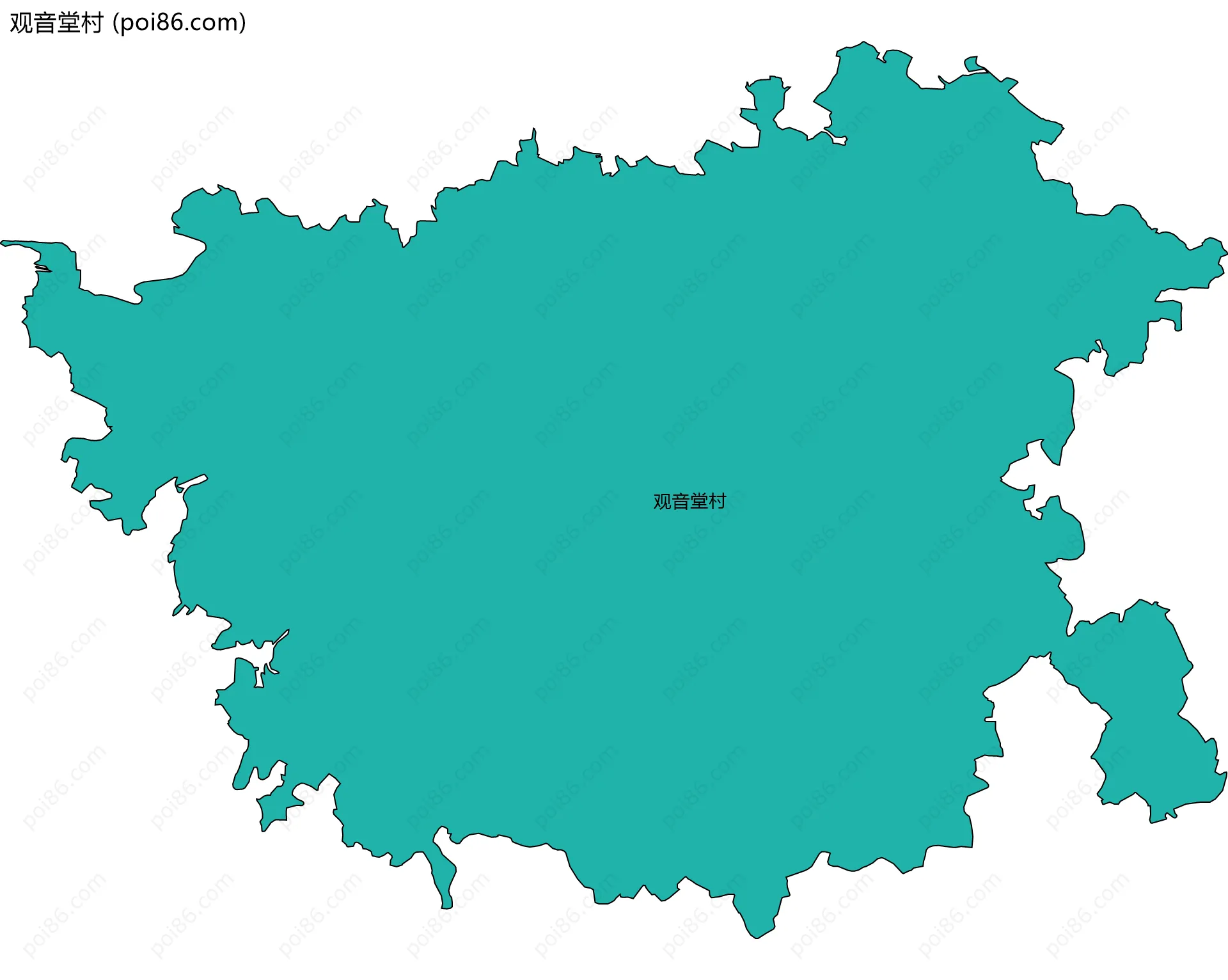 观音堂村边界地图