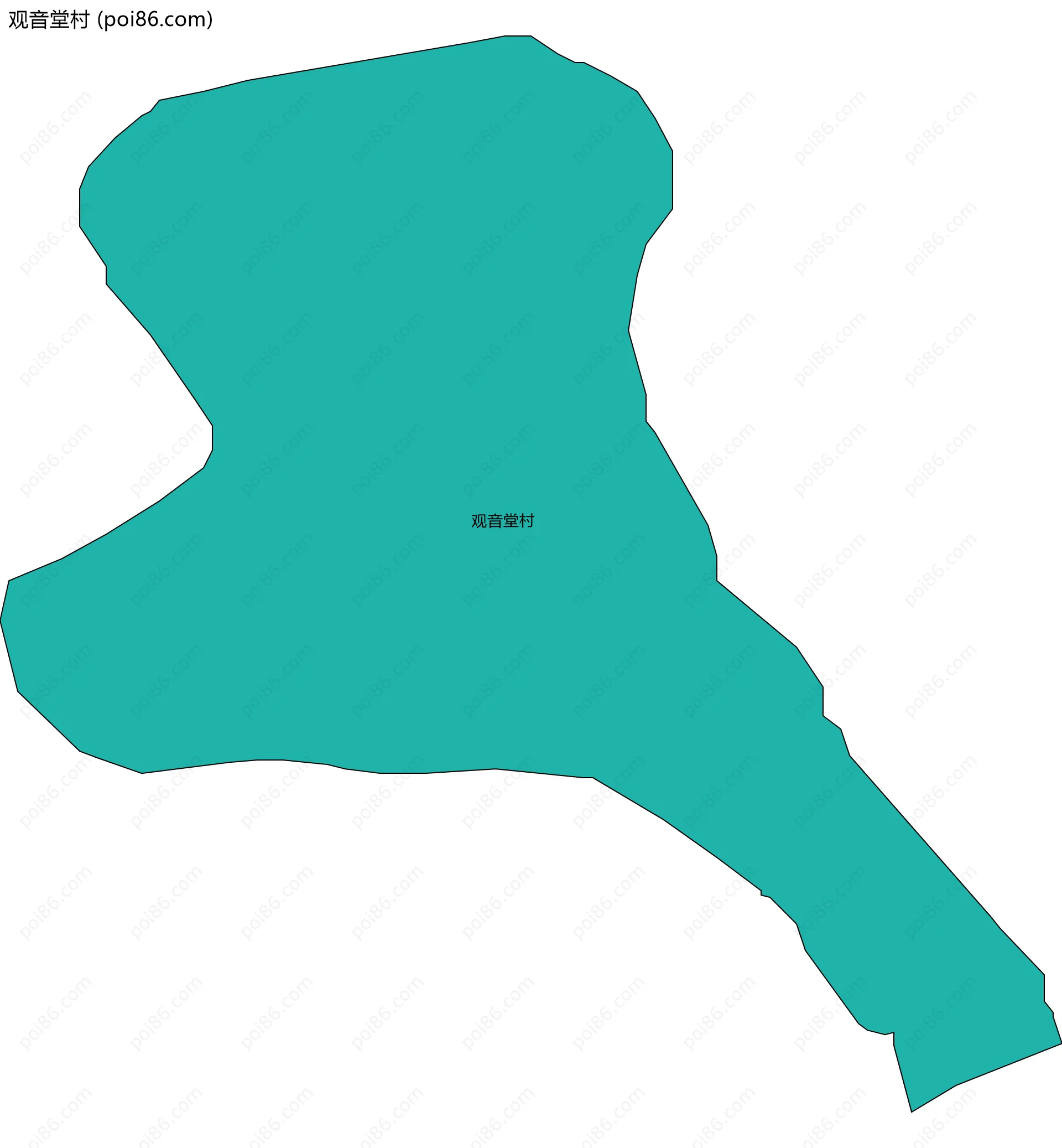 观音堂村边界地图