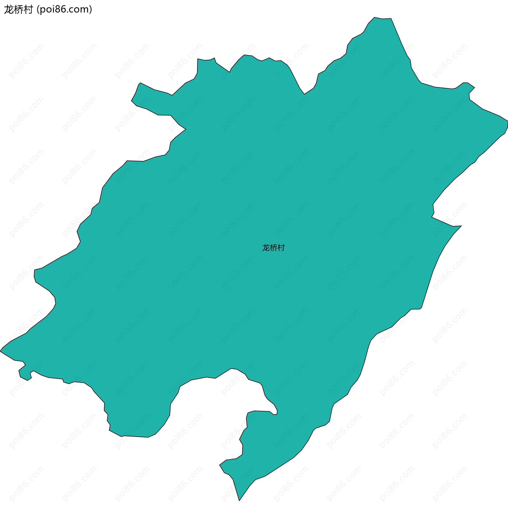 龙桥村边界地图