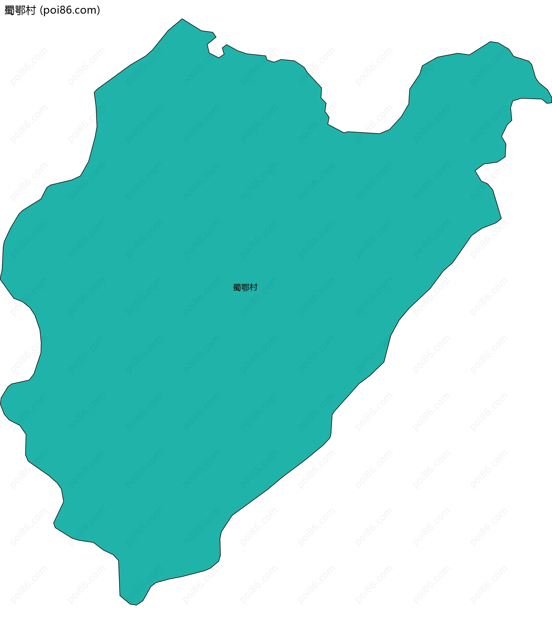 蜀鄂村边界地图