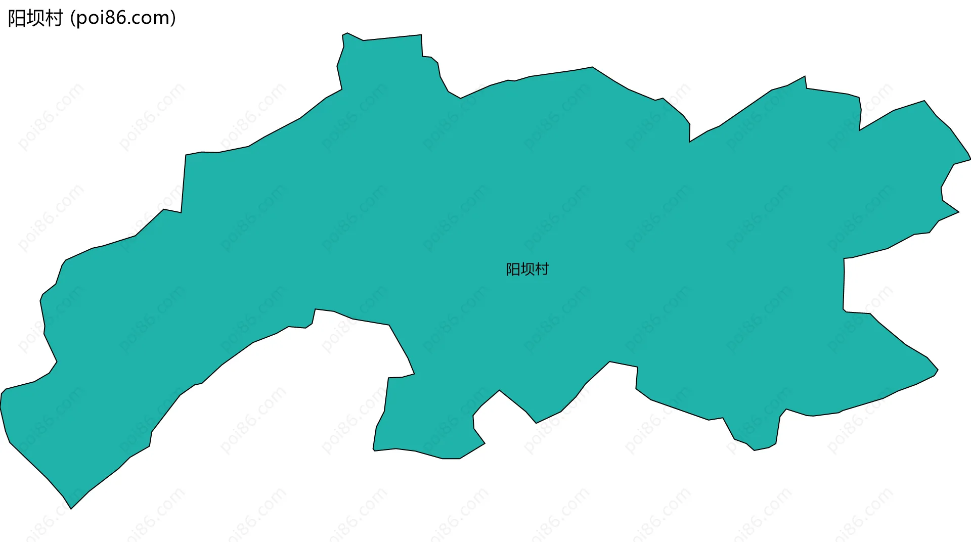 阳坝村边界地图