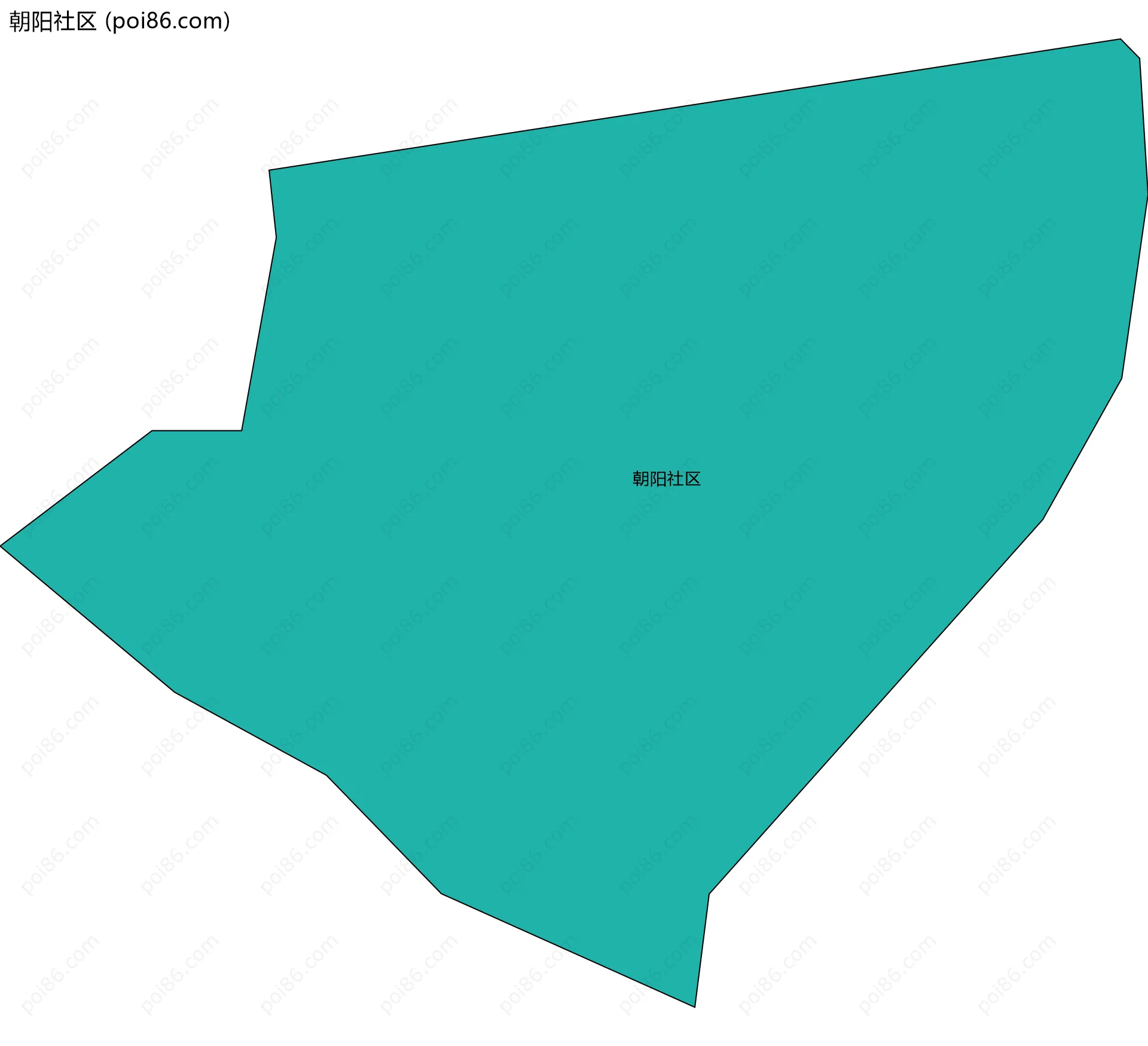 朝阳社区边界地图