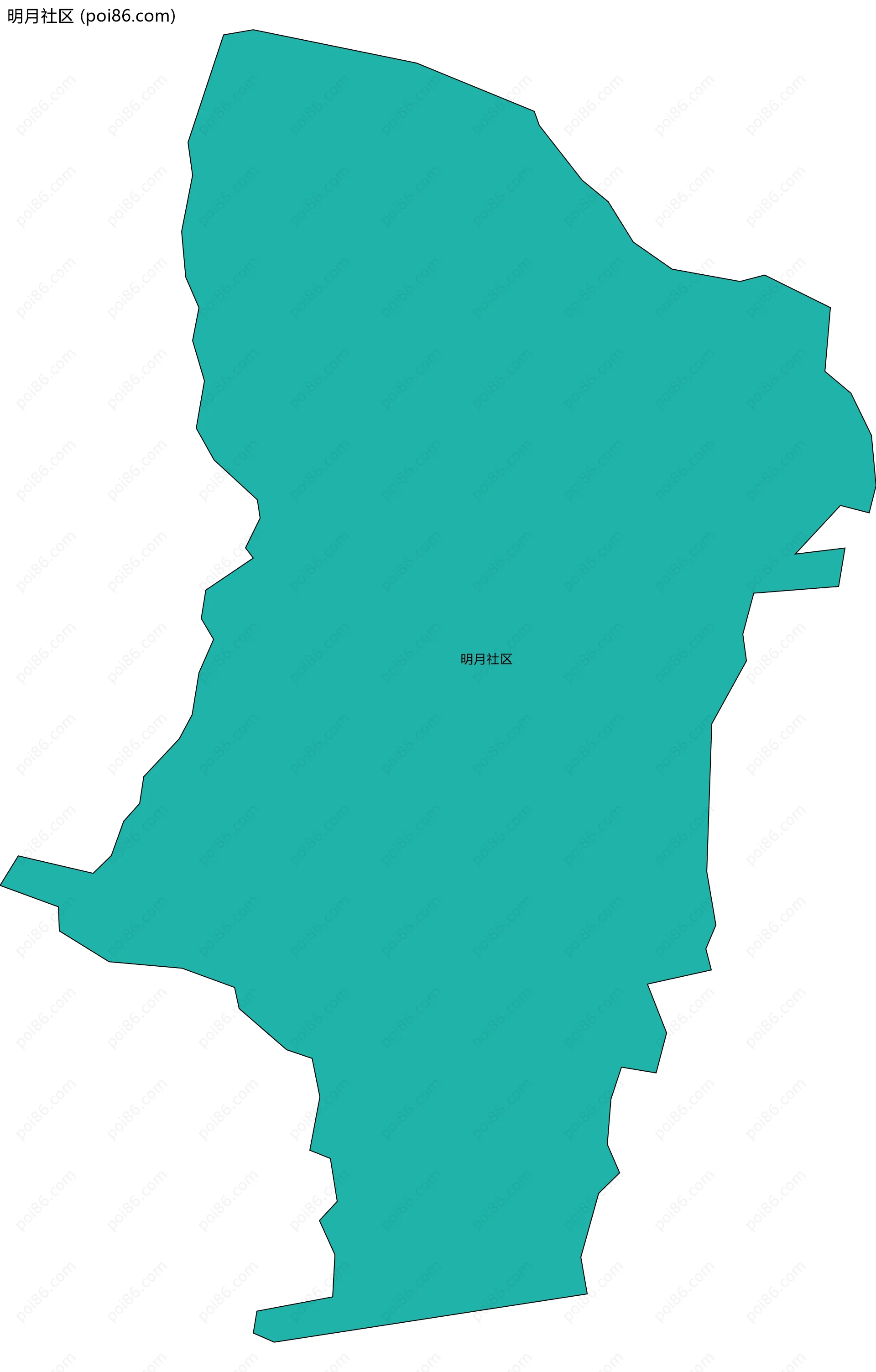 明月社区边界地图
