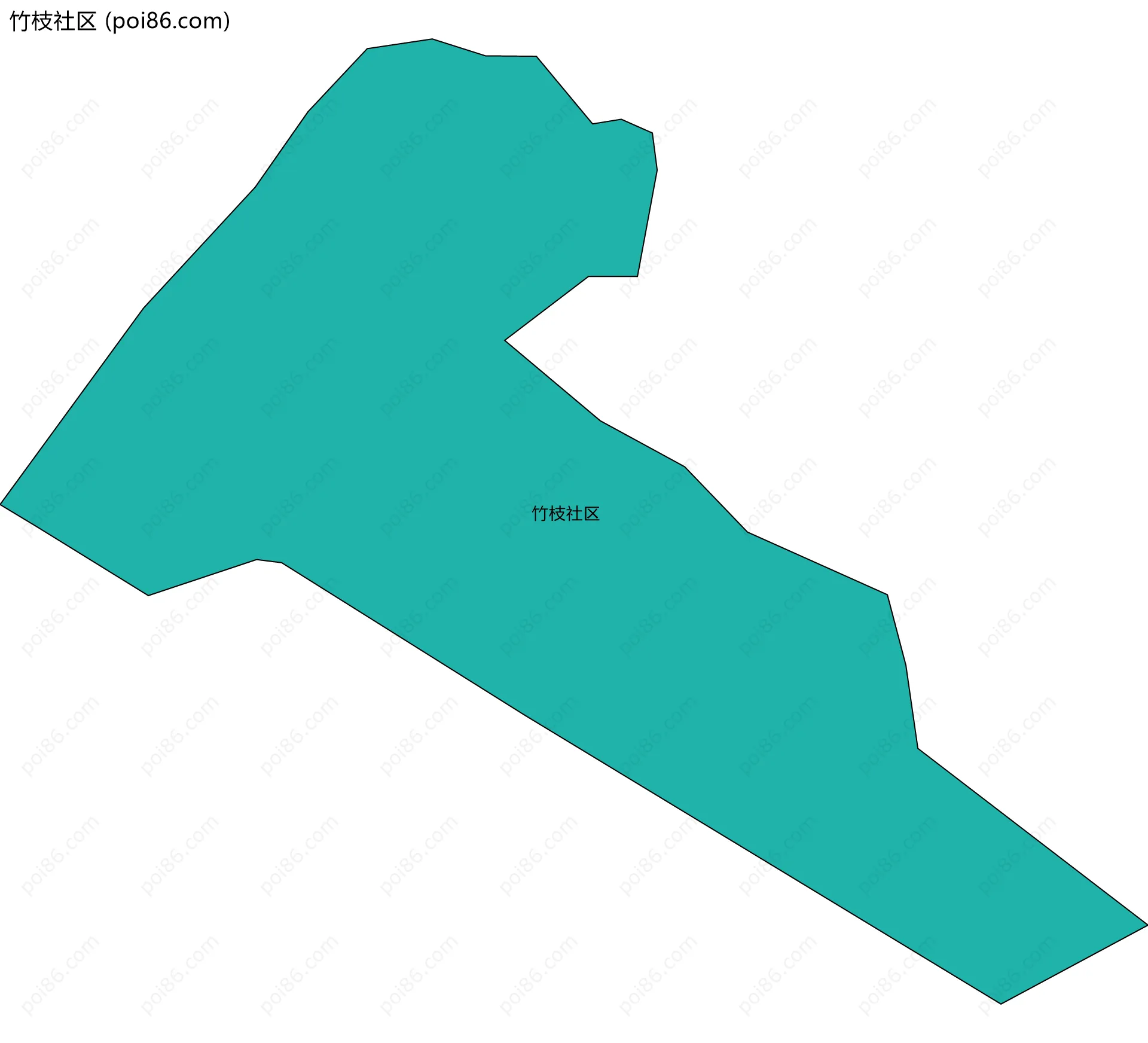 竹枝社区边界地图