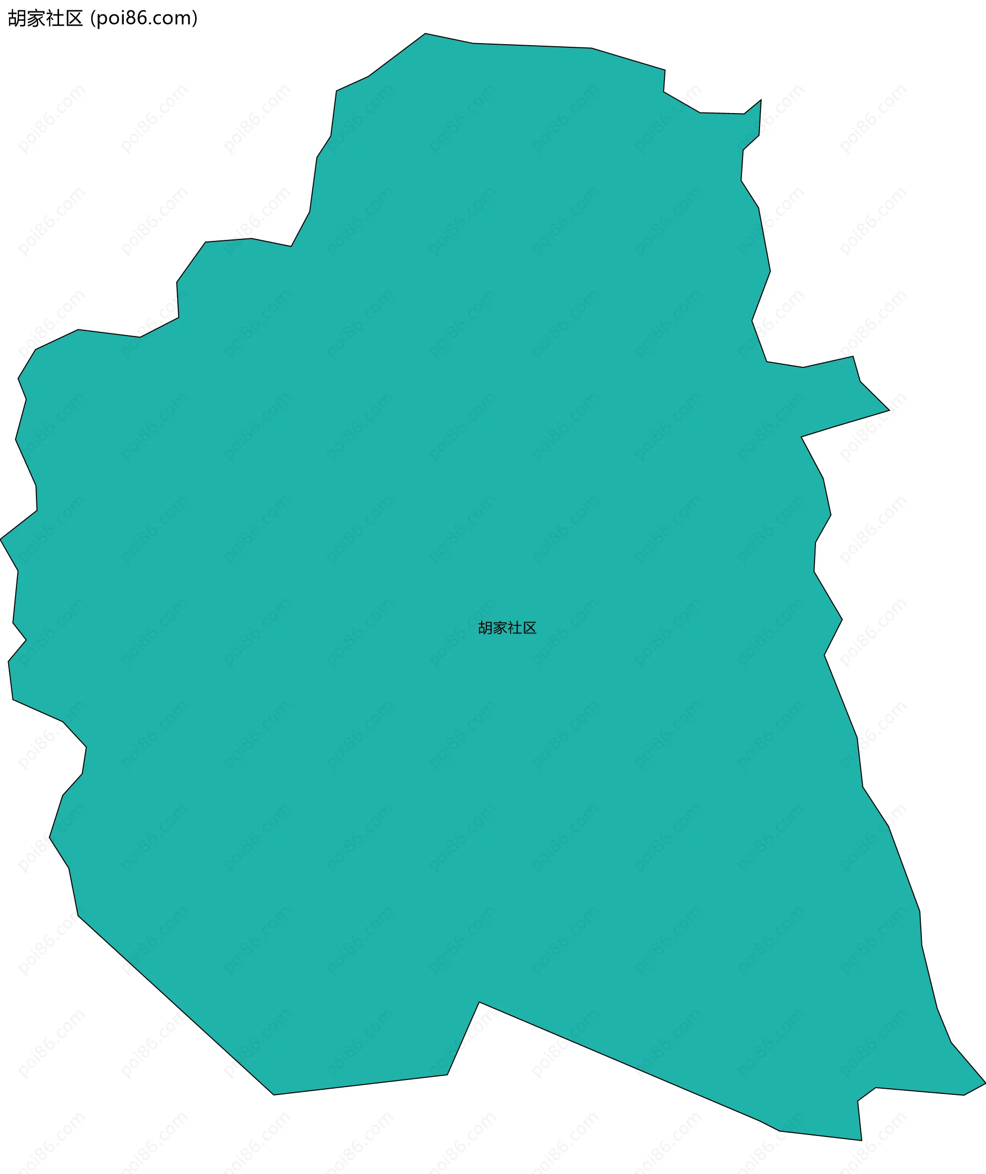 胡家社区边界地图
