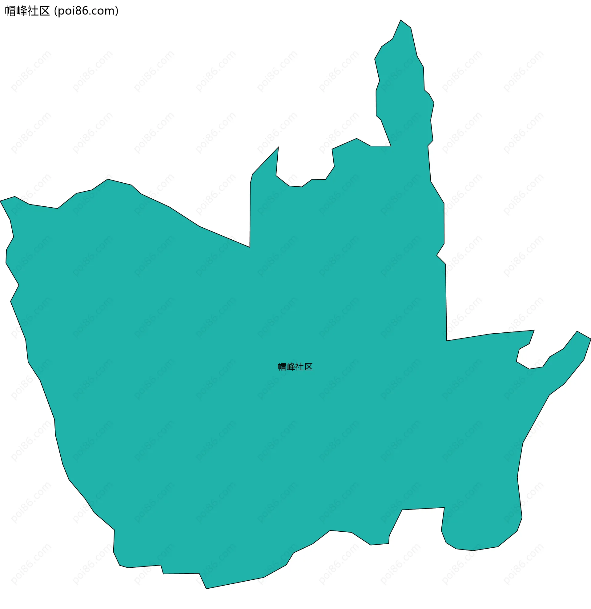 帽峰社区边界地图
