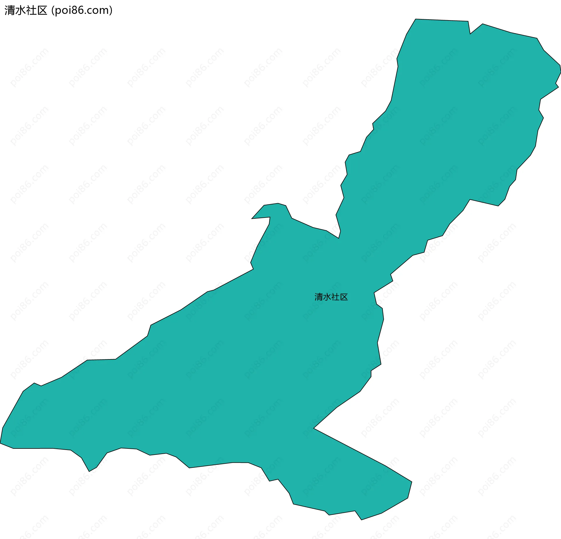 清水社区边界地图