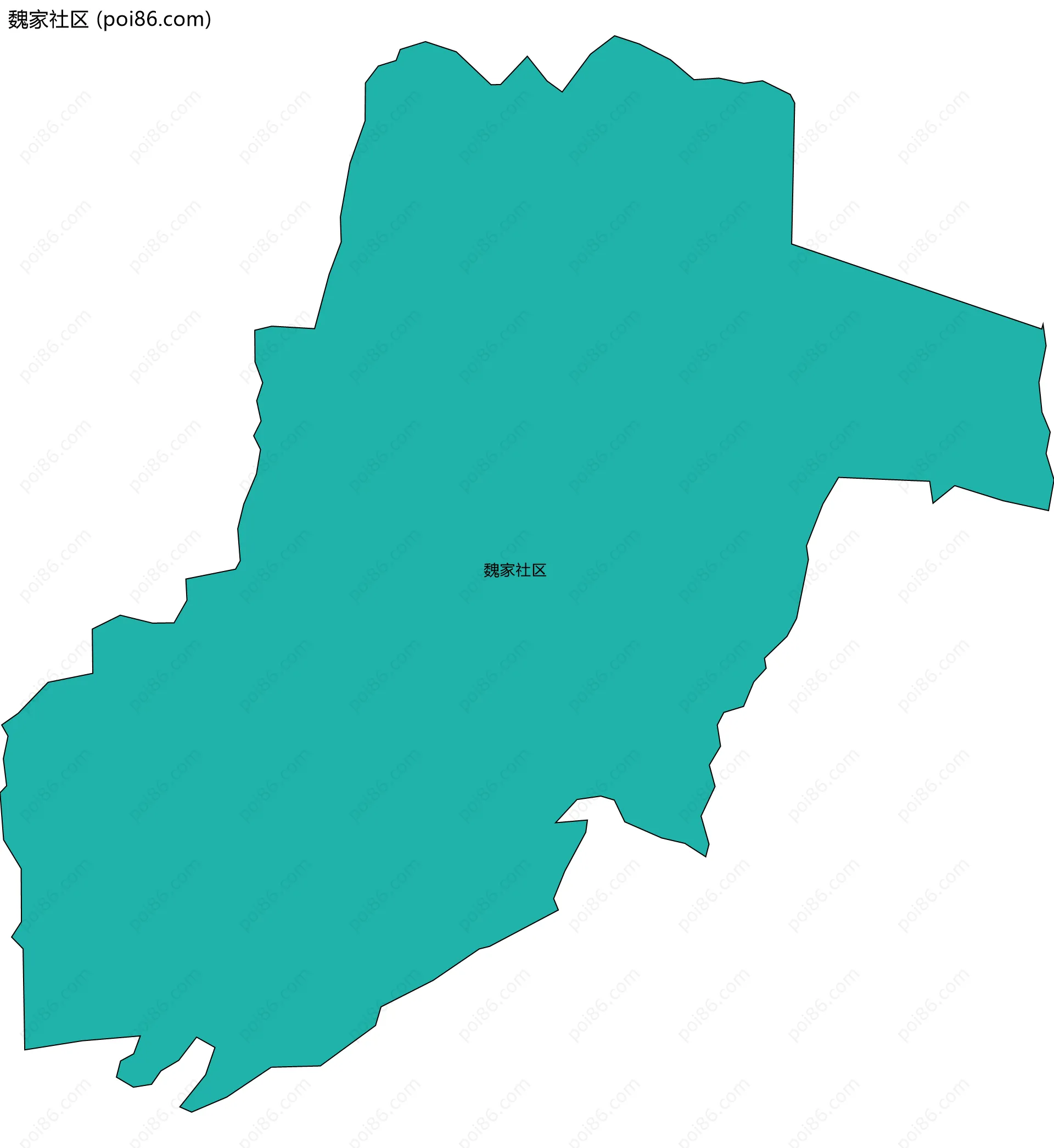 魏家社区边界地图